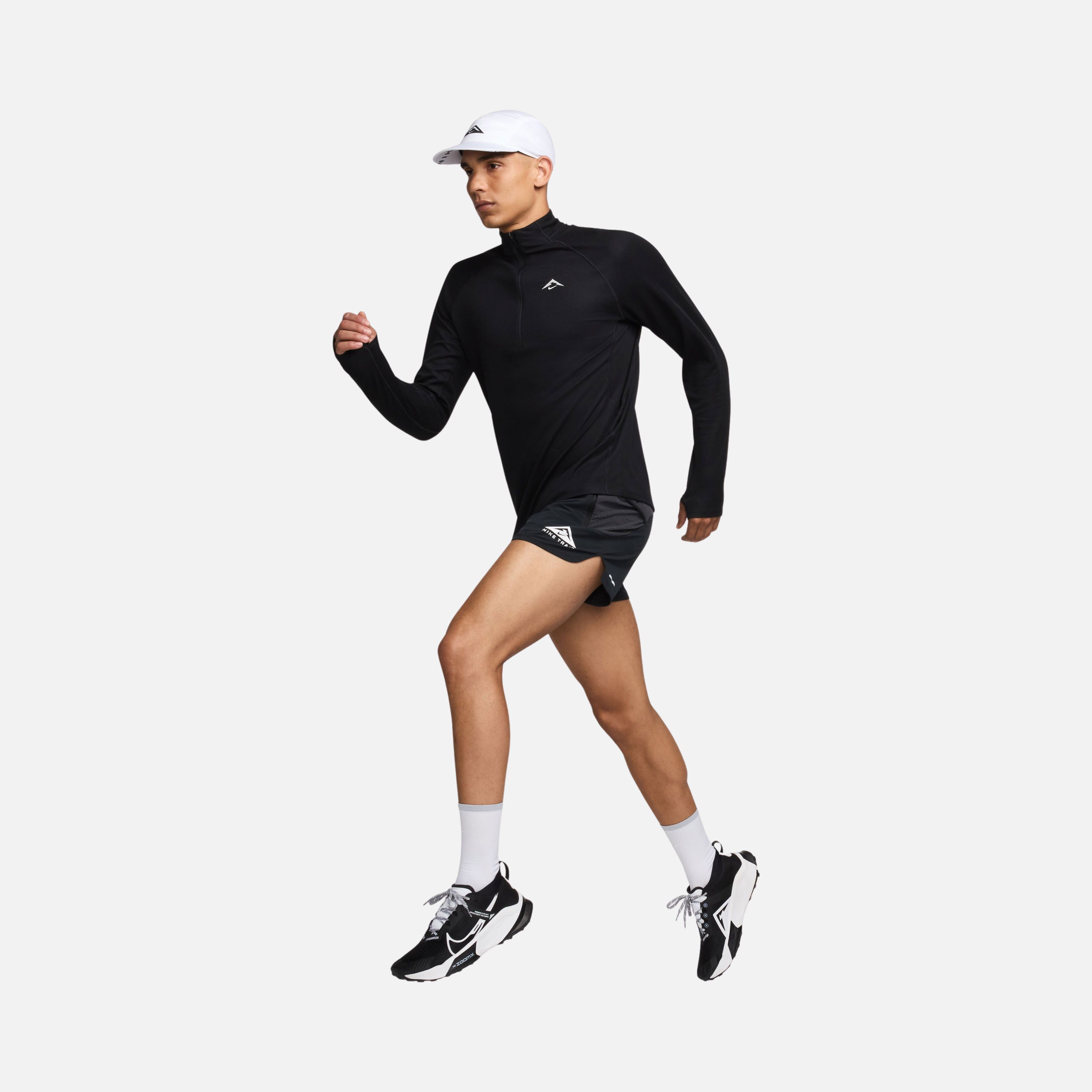 Nike Dri-Fit Mid-Layer Trail Running 1/2-Zip Long-Sleeve Erkek Tişört