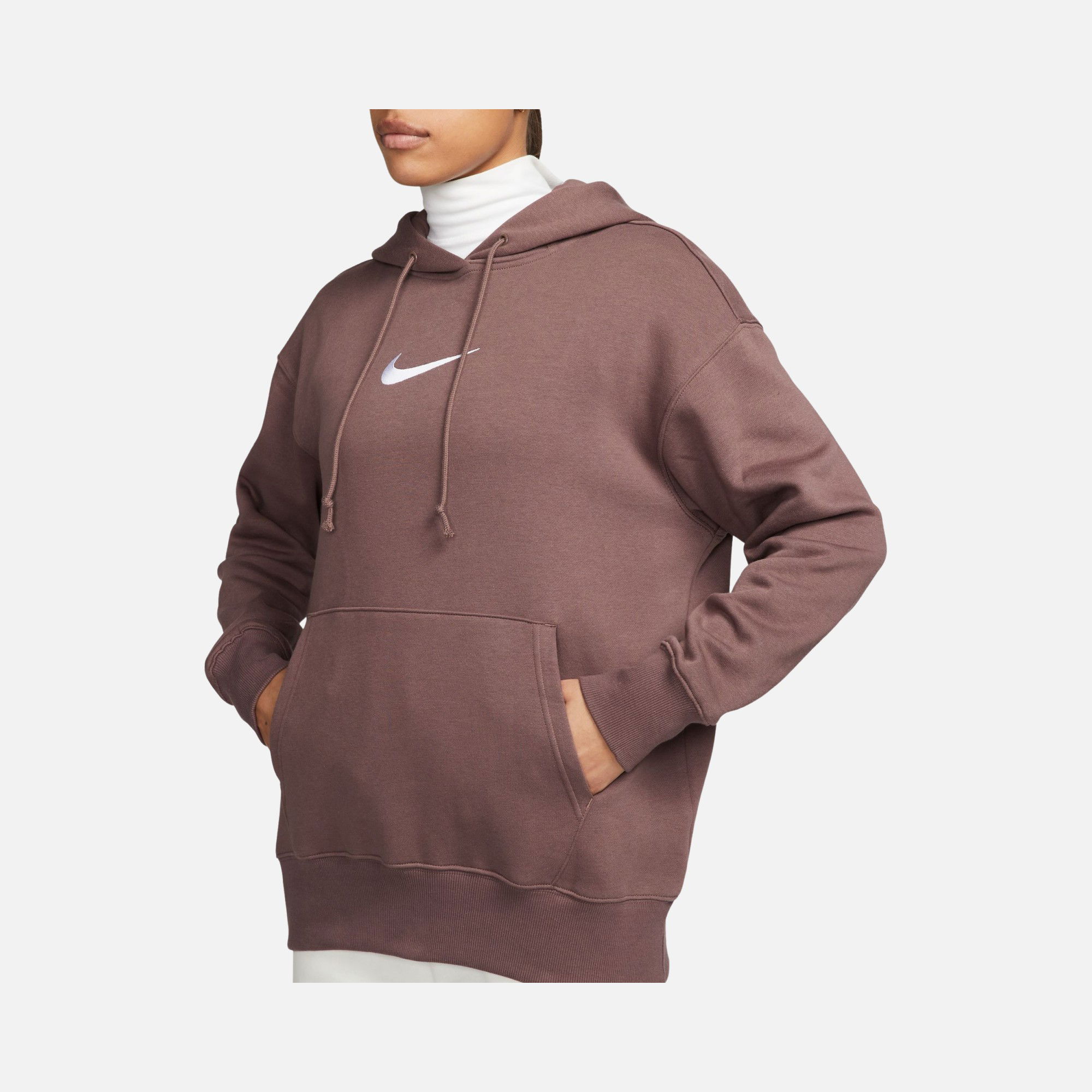 Nike Sportswear Gel-Midi Swoosh Oversized Fleece Pullover Hoodie Kadın Sweatshirt
