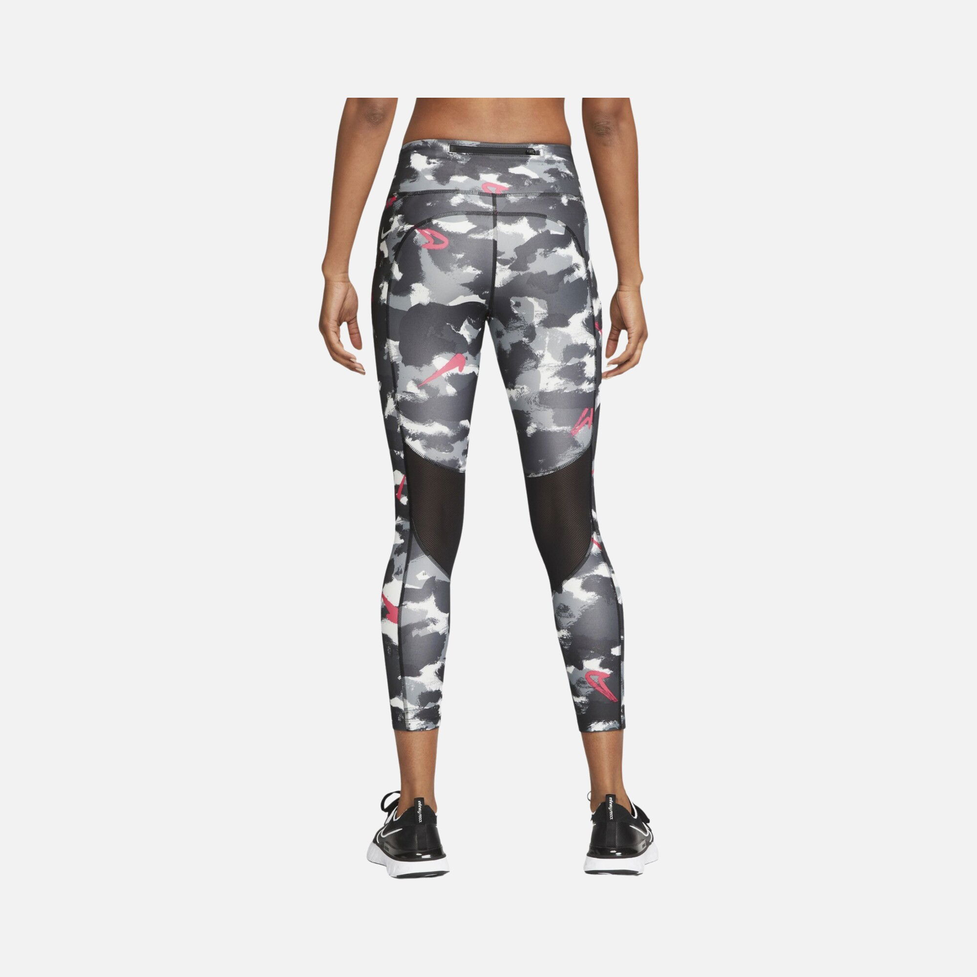 Nike Dri-Fit Fast Mid-Rise 7/8-Length Printed Running Kadın Tayt