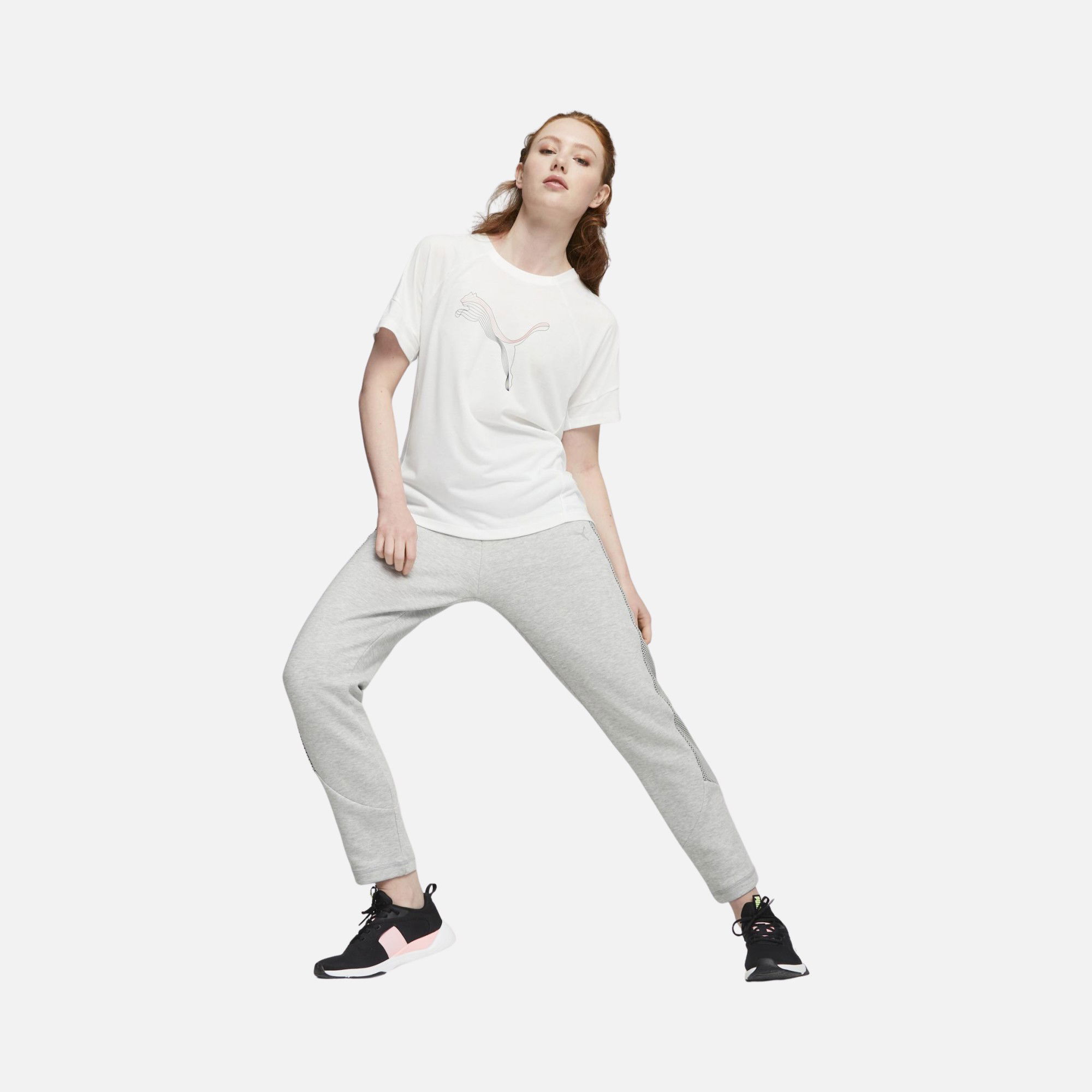 Puma Sportswear Evostripe Logo Short-Sleeve Kadın Tişört