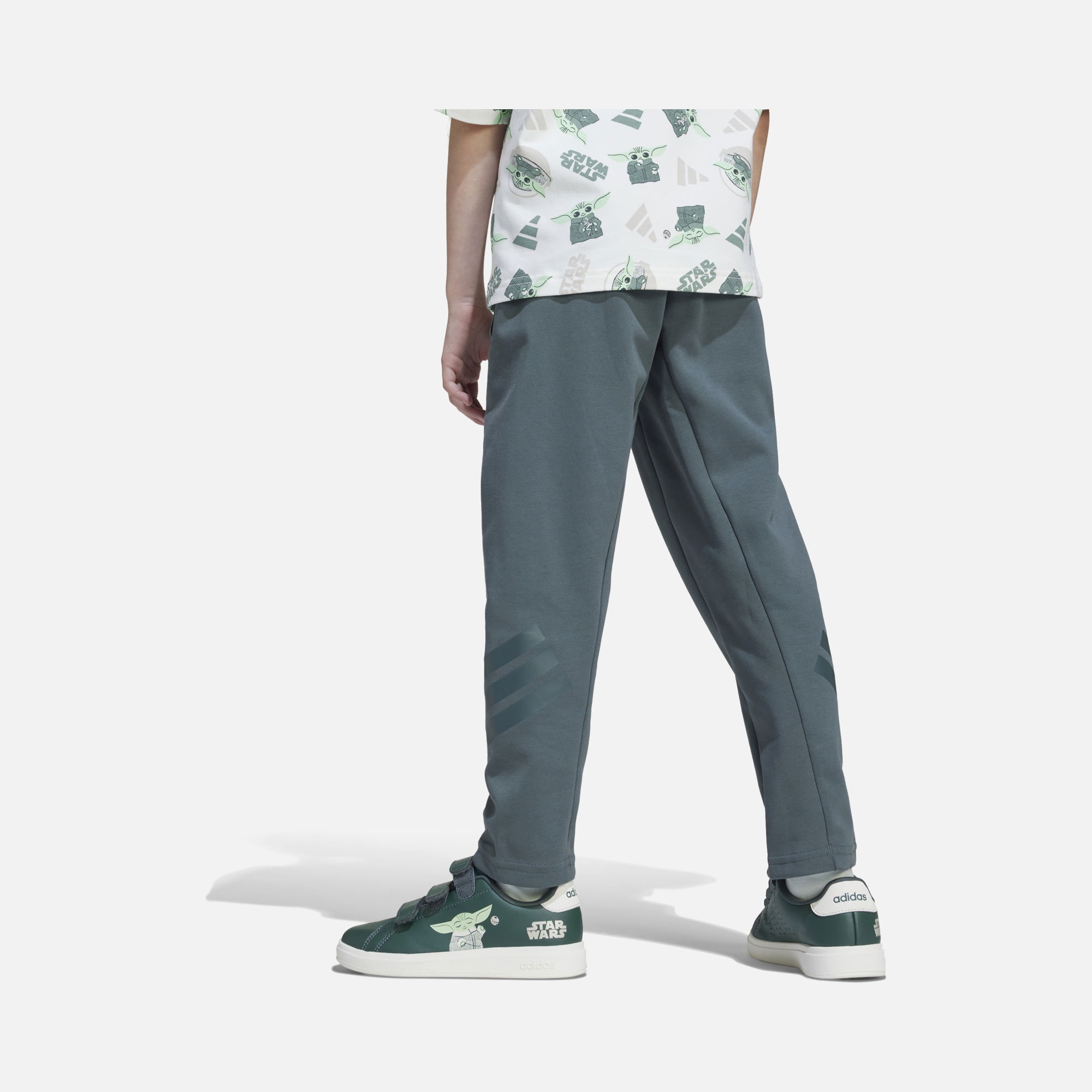 adidas Star Wars Mandalorian French Terry Fabric Mid-Rise Waist Gym & Training Çocuk Eşofman Altı