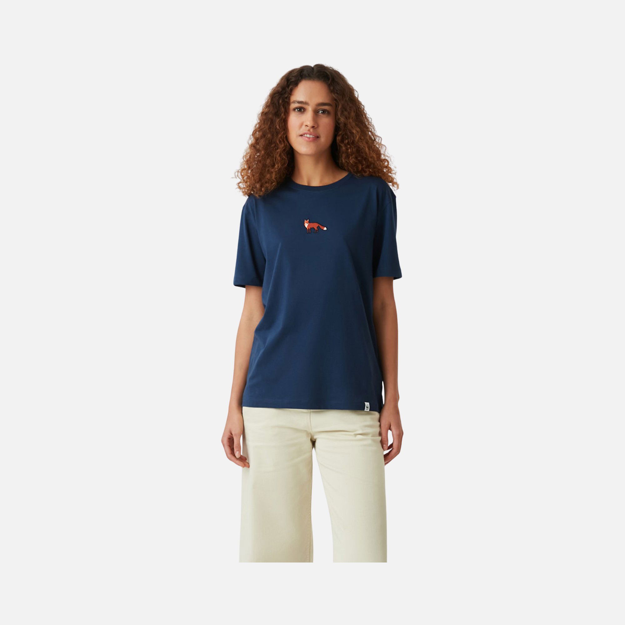 WWF Sportswear Kızıl Tilki Embroidered Short-Sleeve Unisex Tişört