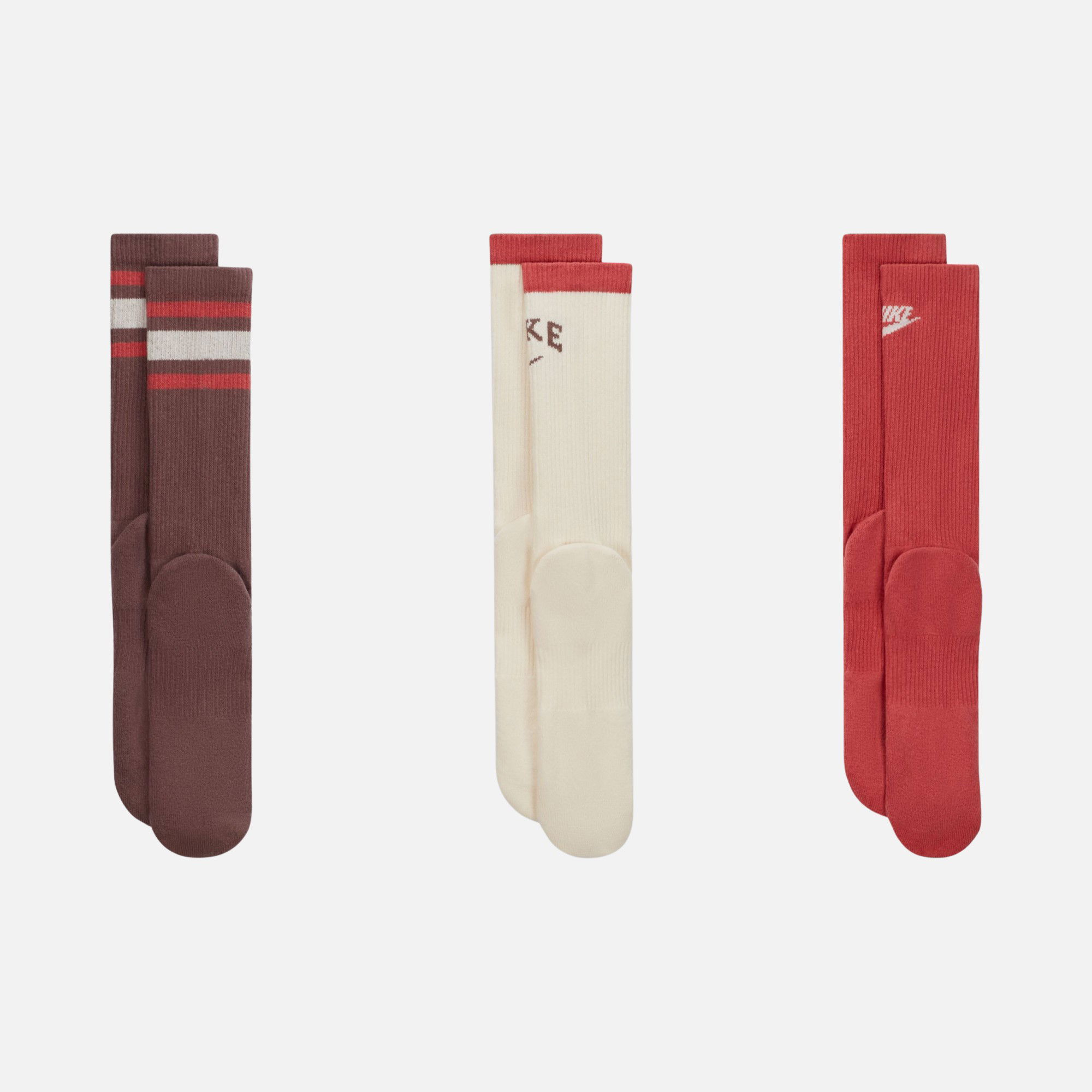 Nike Dri-Fit Everyday Plus Cushioned Crew Retro Style Atlethic Training (3 Pairs) Unisex Çorap