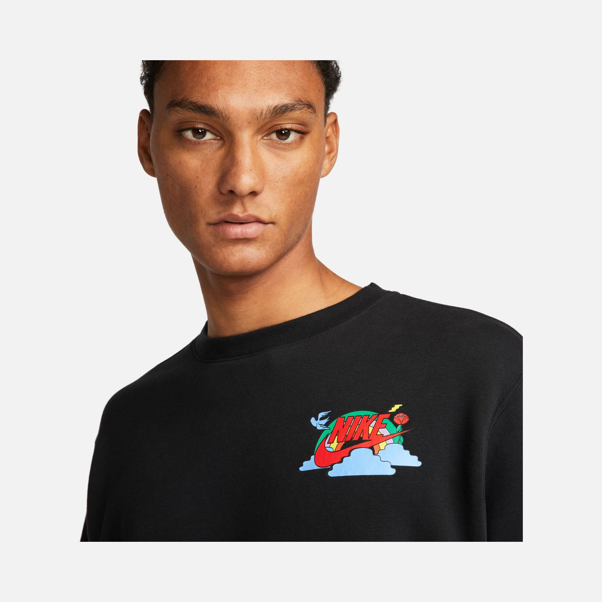 Nike Sportswear Fleece Swoosh Spirit Graphic Erkek Sweatshirt