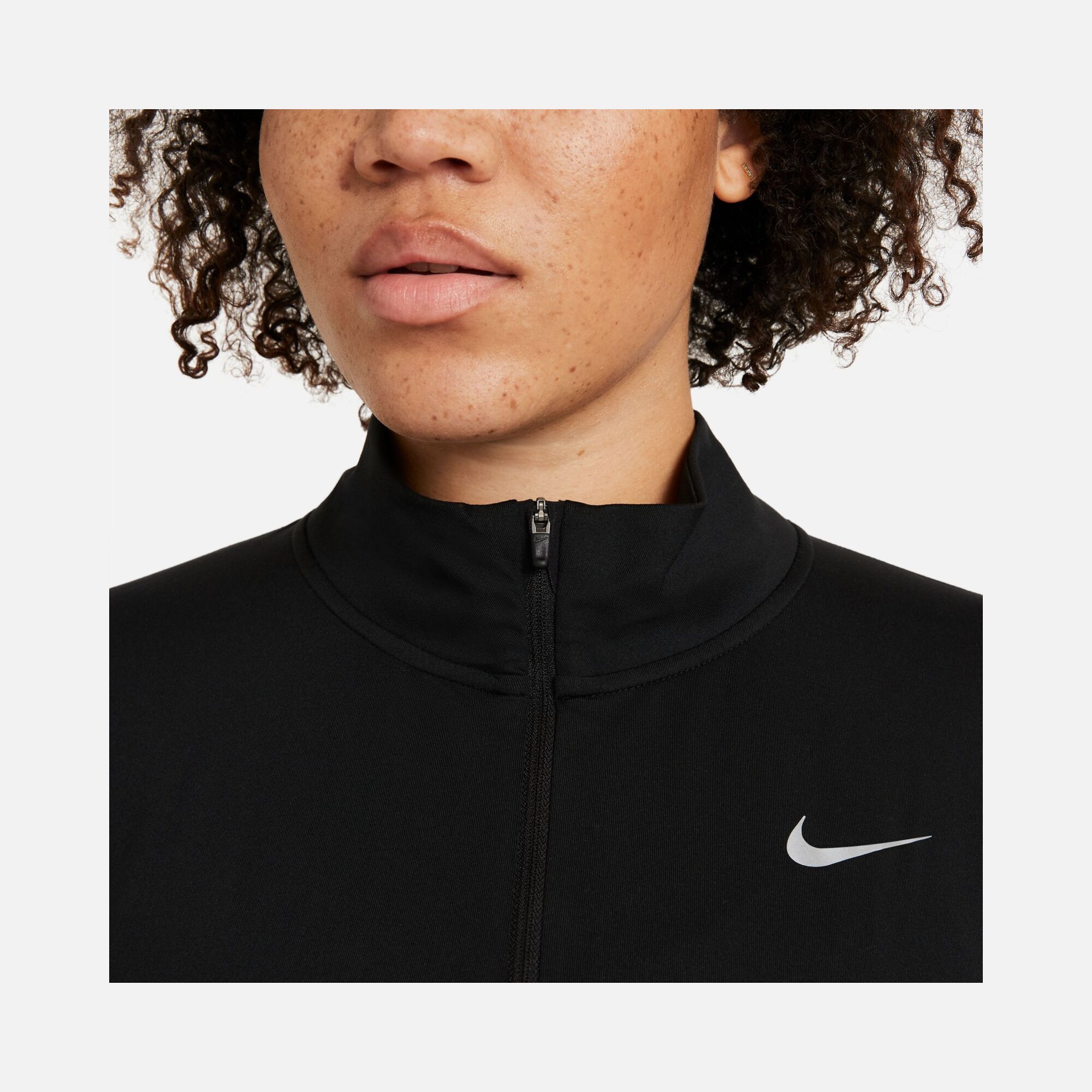 Nike Element Running 1/2-Zip Long-Sleeve (Plus-Size) Kadın Tişört