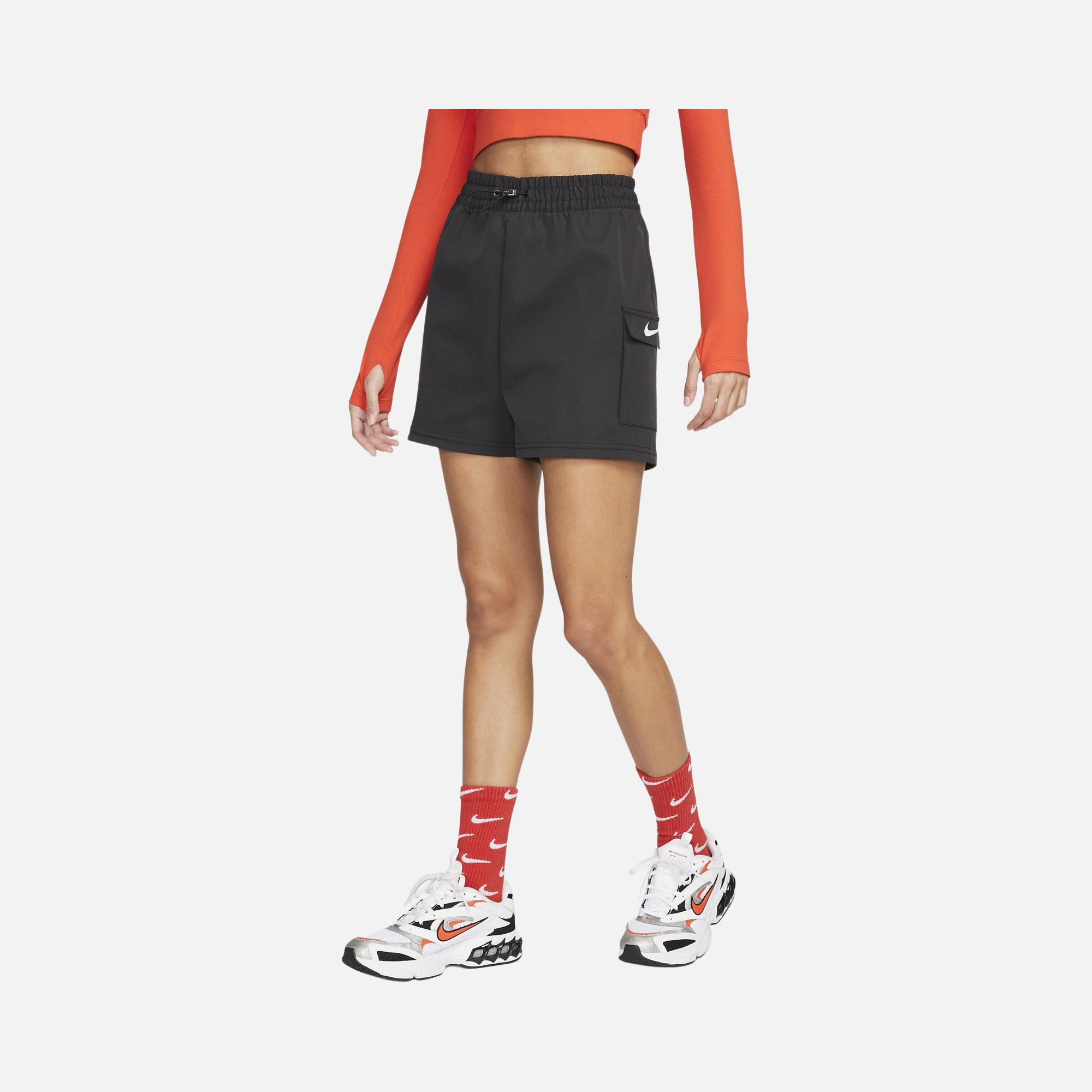 Nike Sportswear Swoosh Woven  High Waist Kadın Şort