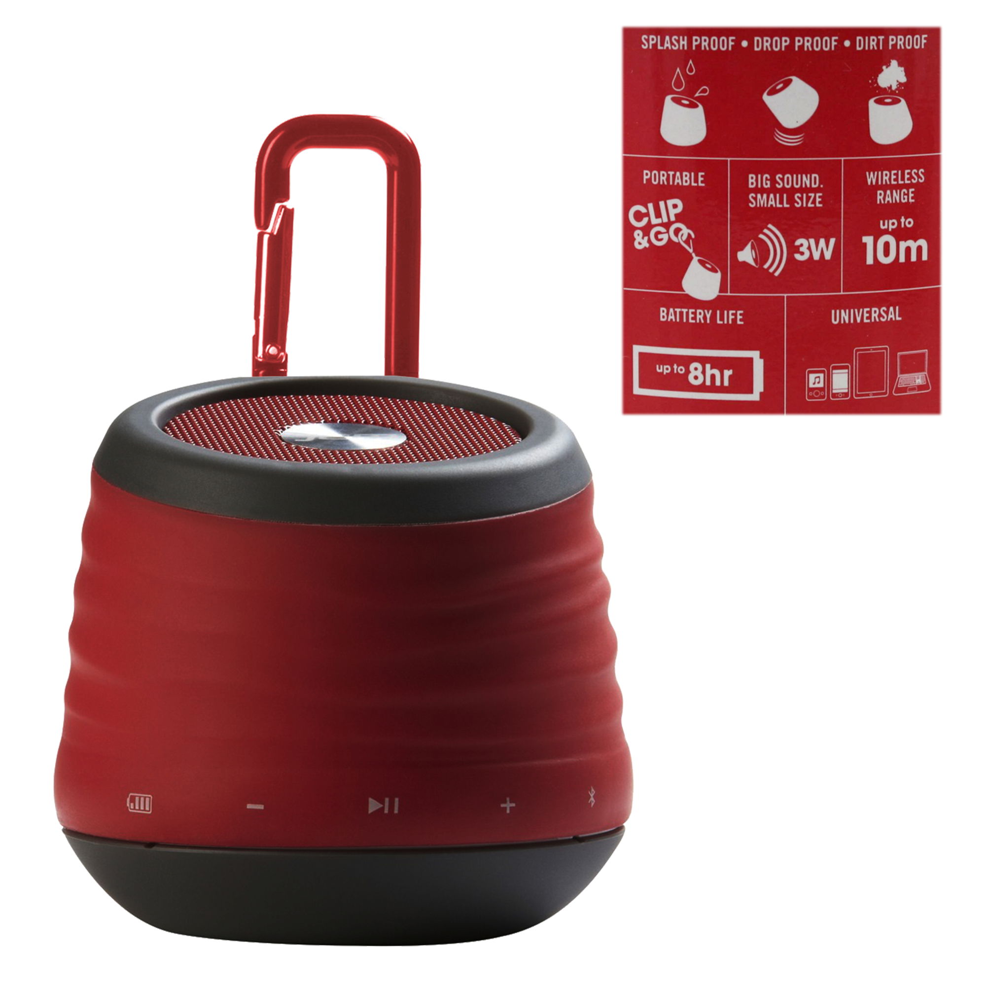 Jam XT Taşınabilir Bluetooth Hoparlör Kırmızı