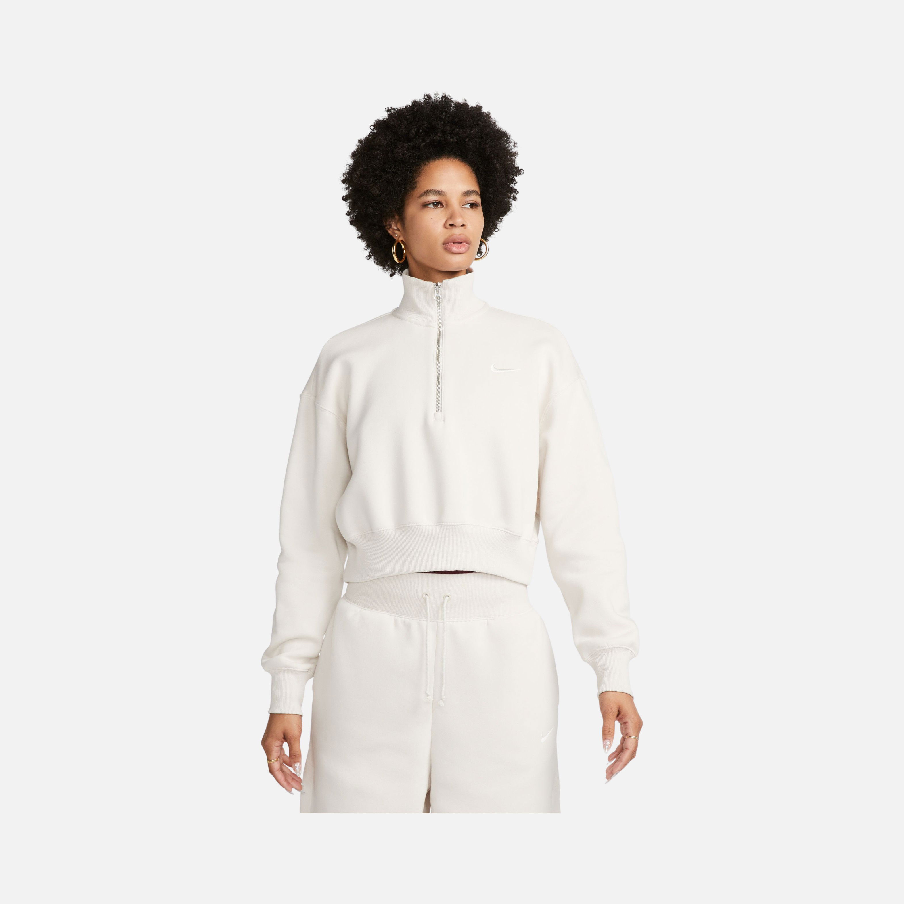 Nike Sportswear Phoenix Fleece Oversized Crop 1/2-Zip Kadın Sweatshirt