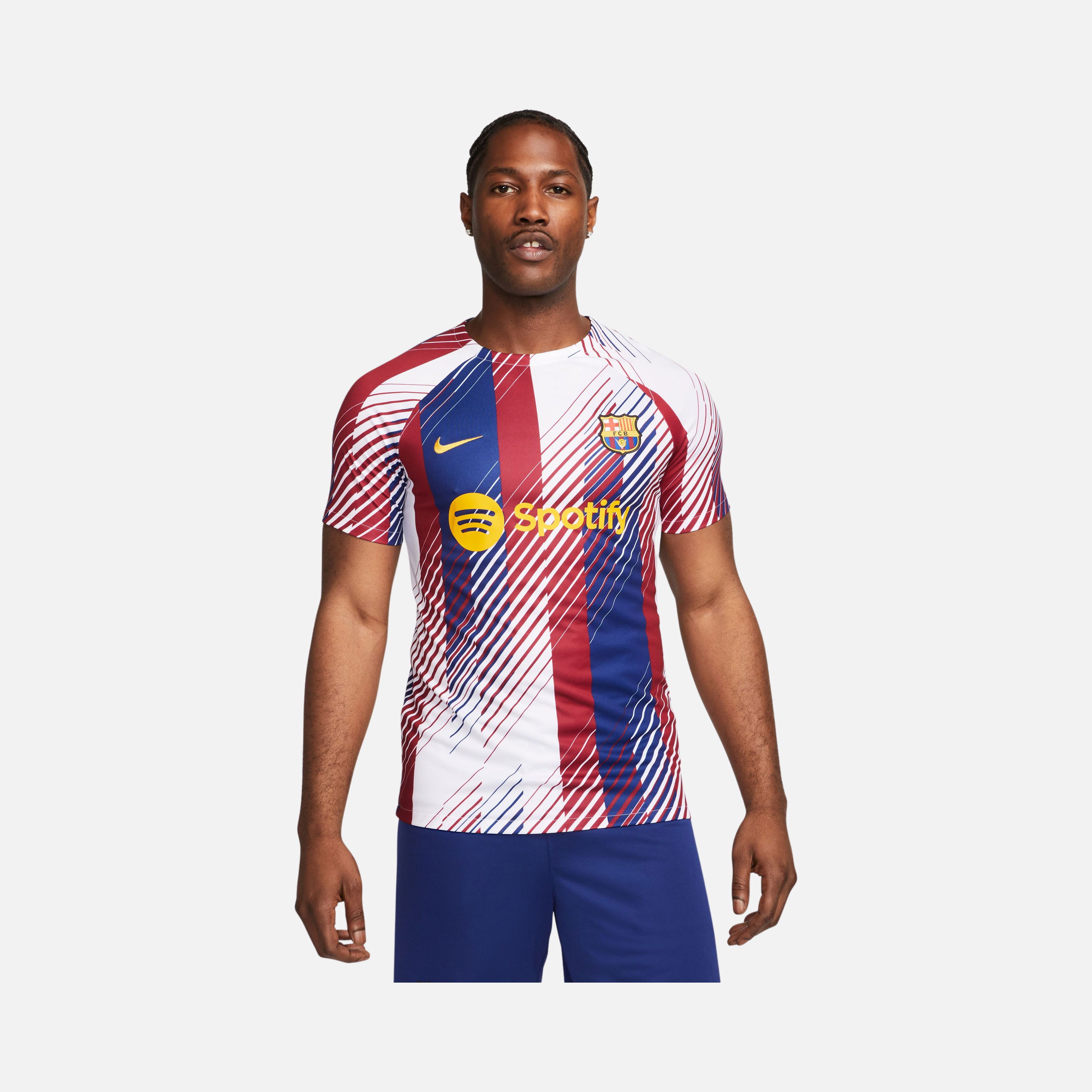 Nike FC Barcelona Academy Pro Dri-Fit Pre-Match Football Short-Sleeve Erkek Tişört