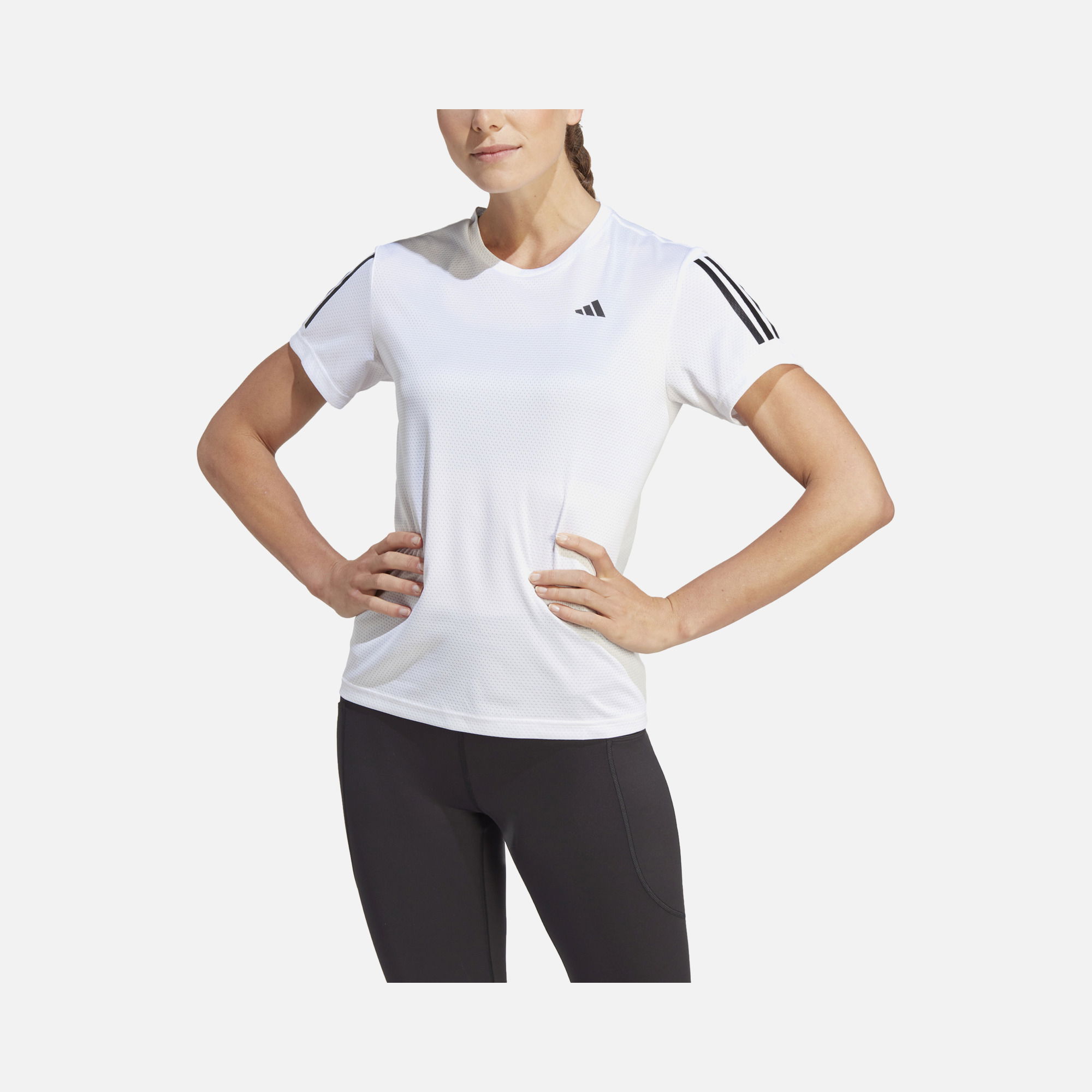 adidas Aeroready Own The 3-Stripes Running Short-Sleeve Kadın Tişört