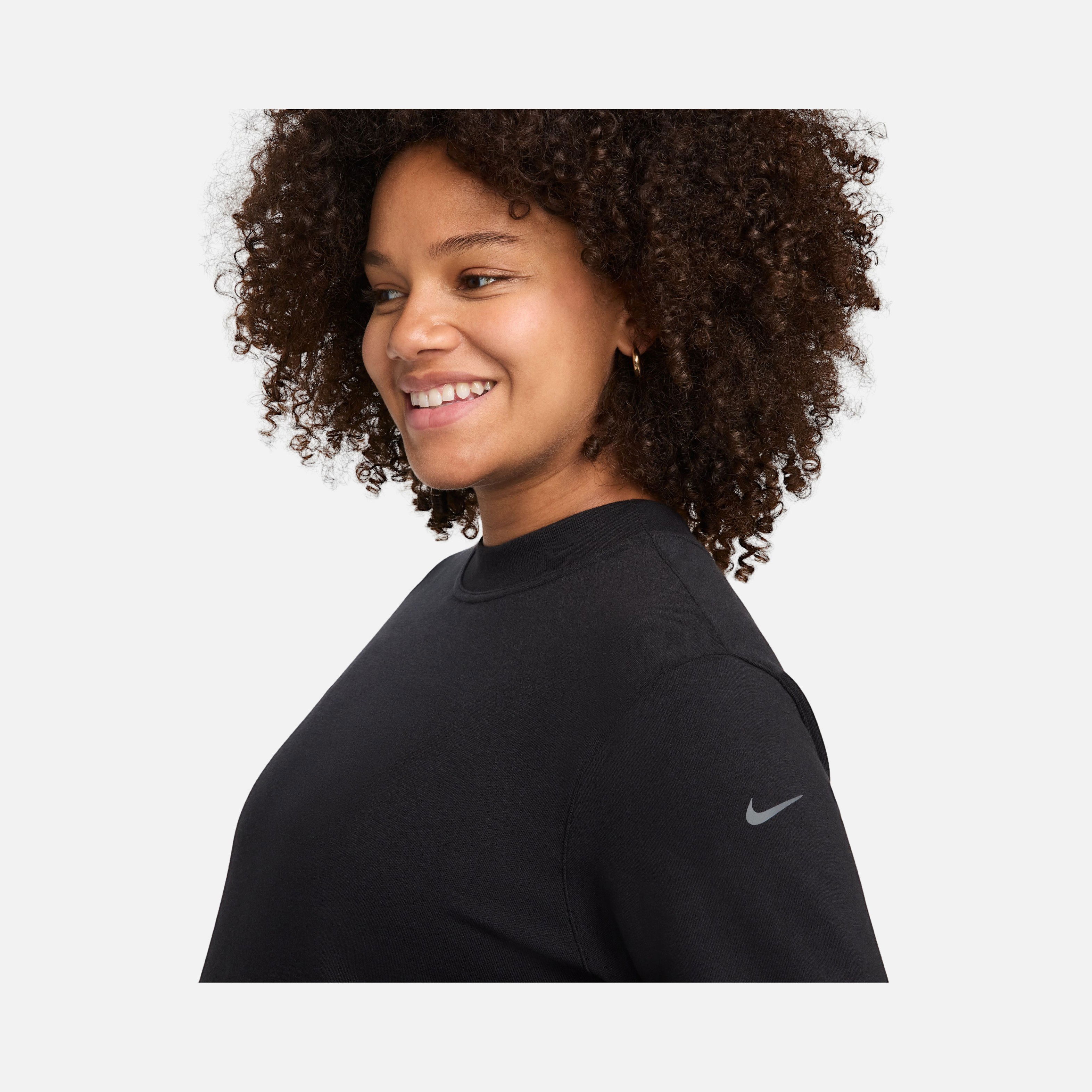 Nike One Reversible French Terry Pullover Full Length Slit Long-Sleeve Training (Maternity) Kadın Tişört