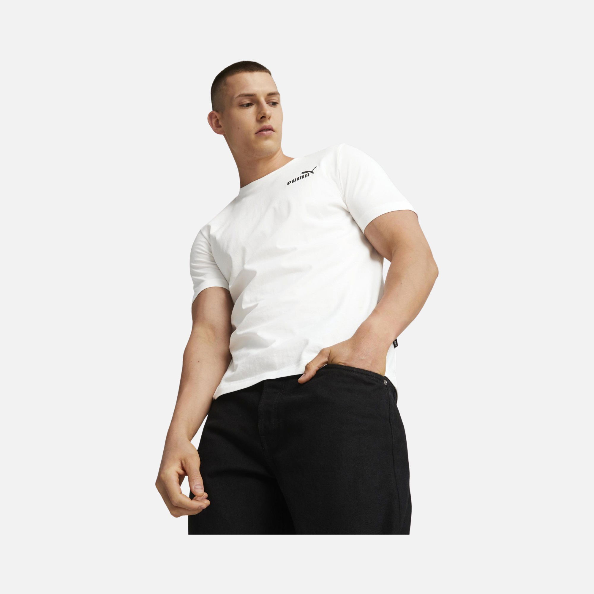 Puma Sportswear Essential Elevated Embroidered Short-Sleeve Erkek Tişört