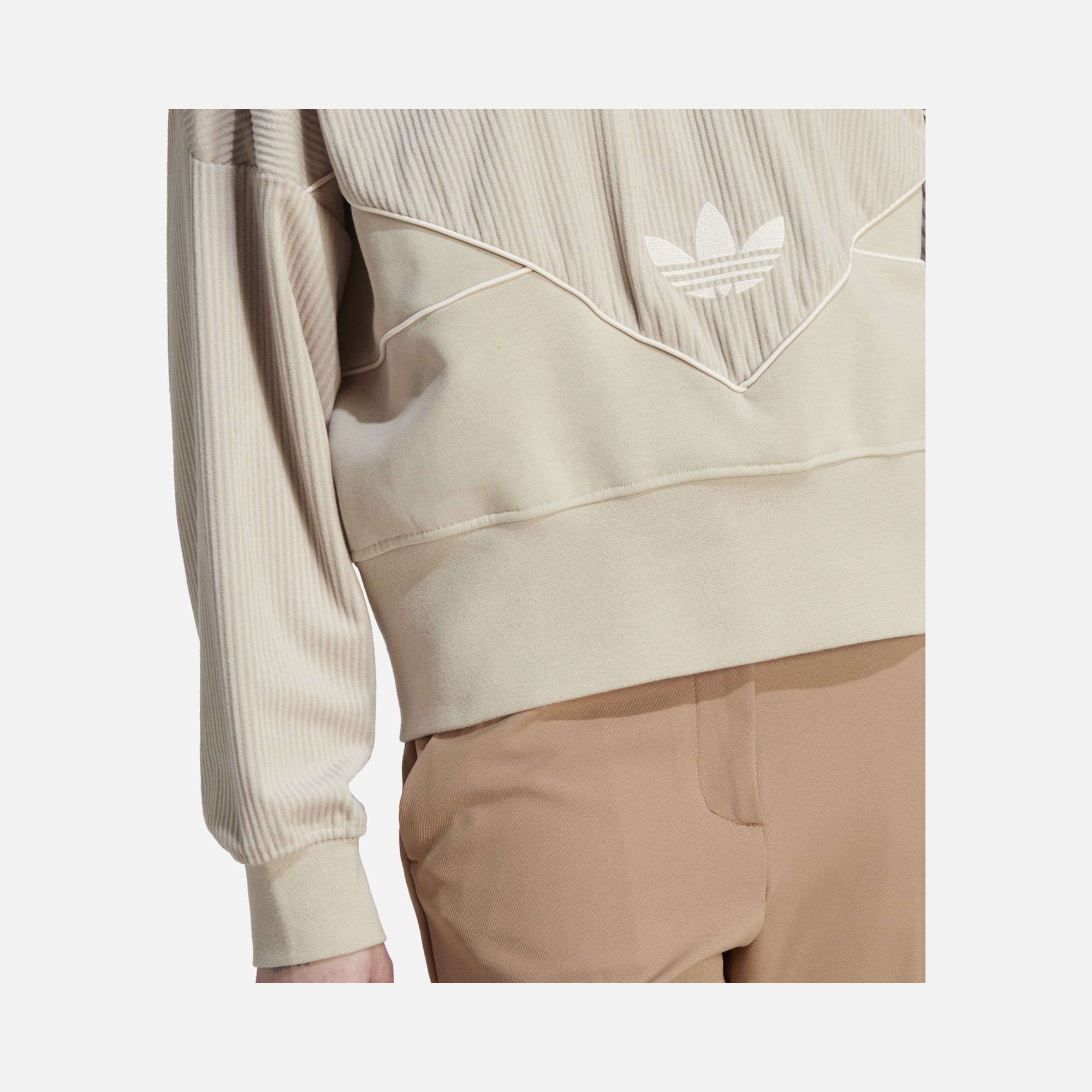 adidas Sportswear Corduroy Mix Material Hooide Kadın Sweatshirt