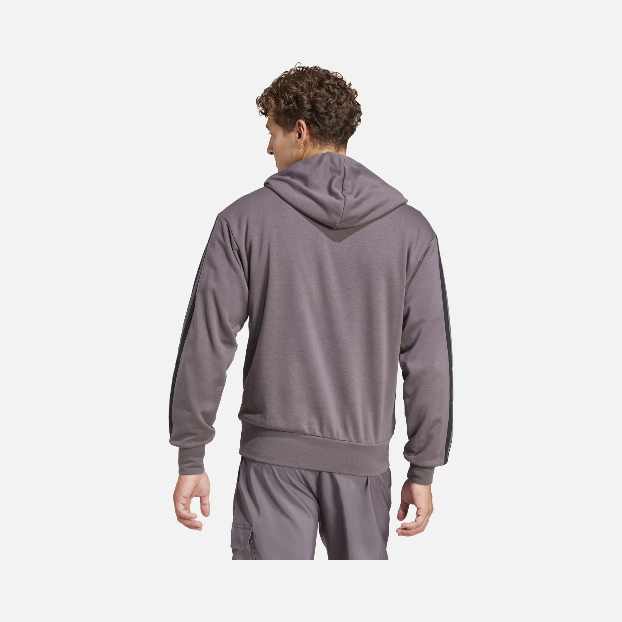 adidas Essential 3-Stripes French Terry Gym & Training Hooded Erkek Sweatshirt