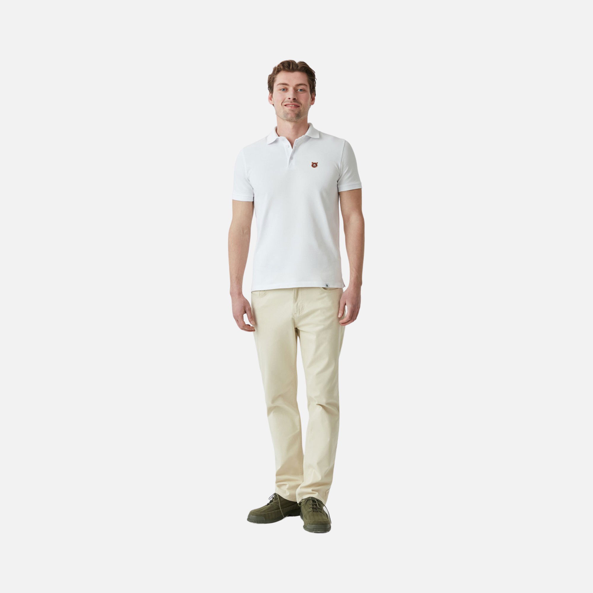 WWF Sportswear Kaplan Chino Embroidered Regular-Fit Erkek Pantolon