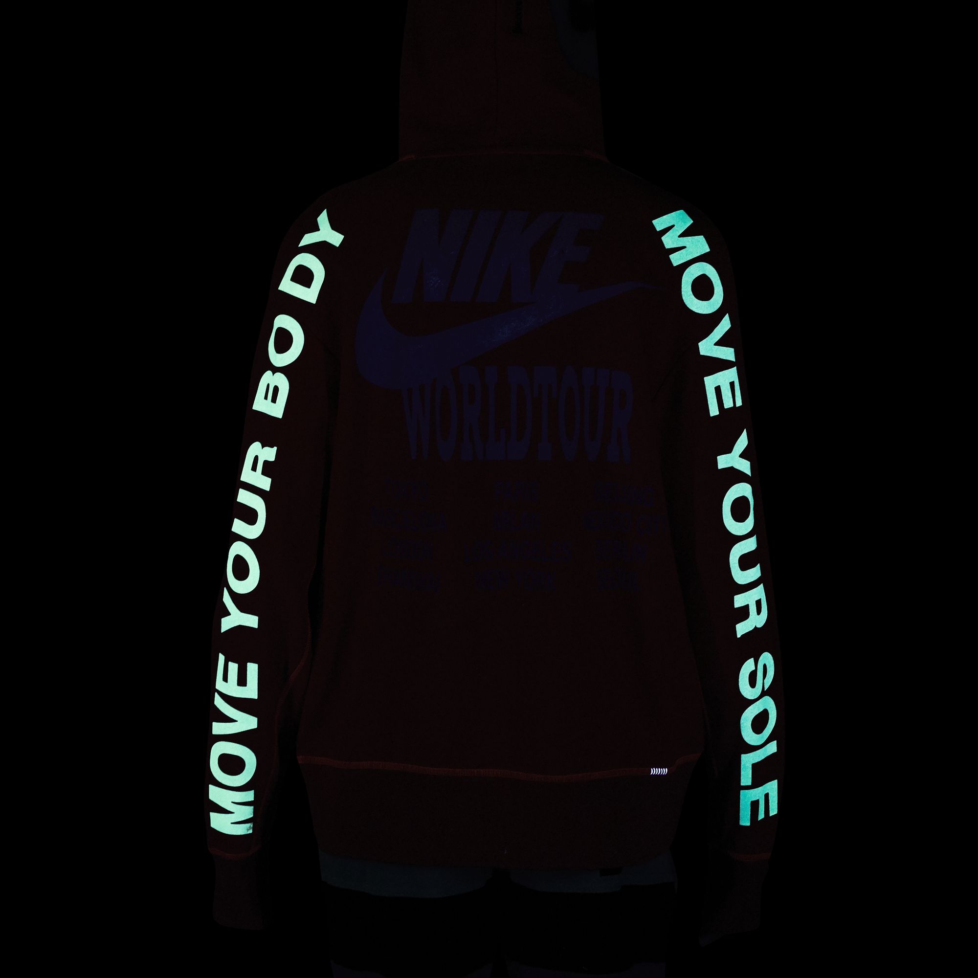 Nike Sportswear Pullover French Terry World Tour Hoodie Erkek Sweatshirt