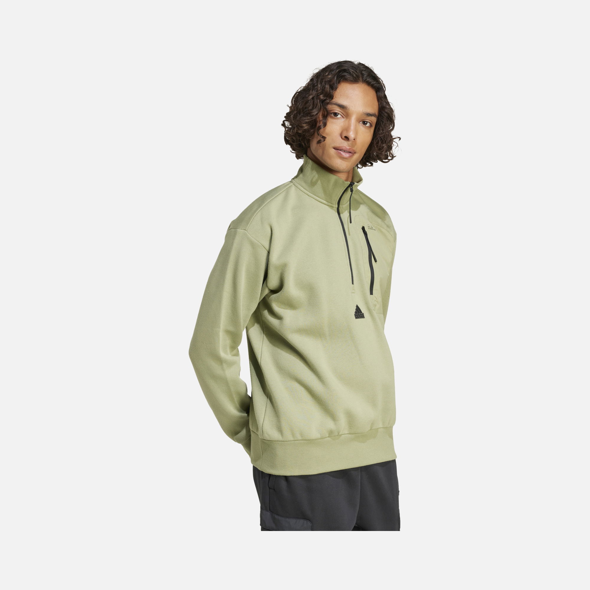 adidas Sportswear City Escape Fleece Half-Zip Erkek Sweatshirt