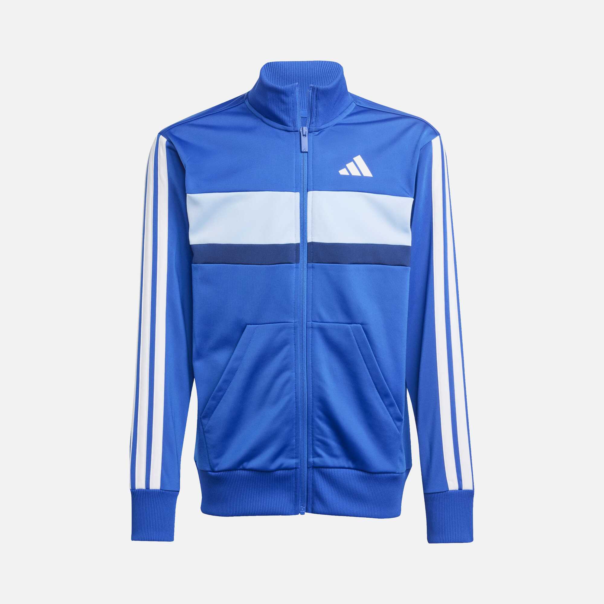 adidas Climacool Sportswear Seasonal Essentials Tiberio 3-Stripes Tricot Regular-Fit Full-Zip Çocuk Eşofman Takımı