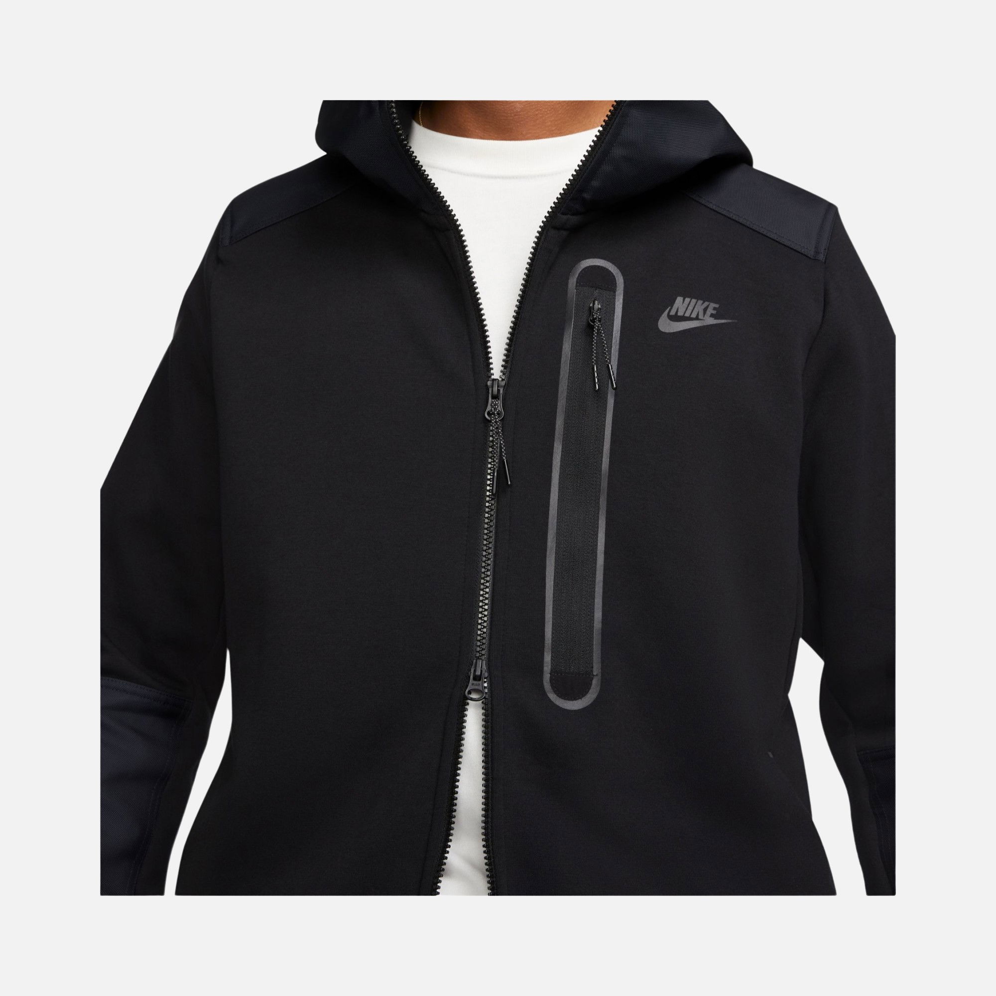 Nike Sportswear Tech Fleece ''Overlay Detail'' Full-Zip Hoodie Erkek Sweatshirt