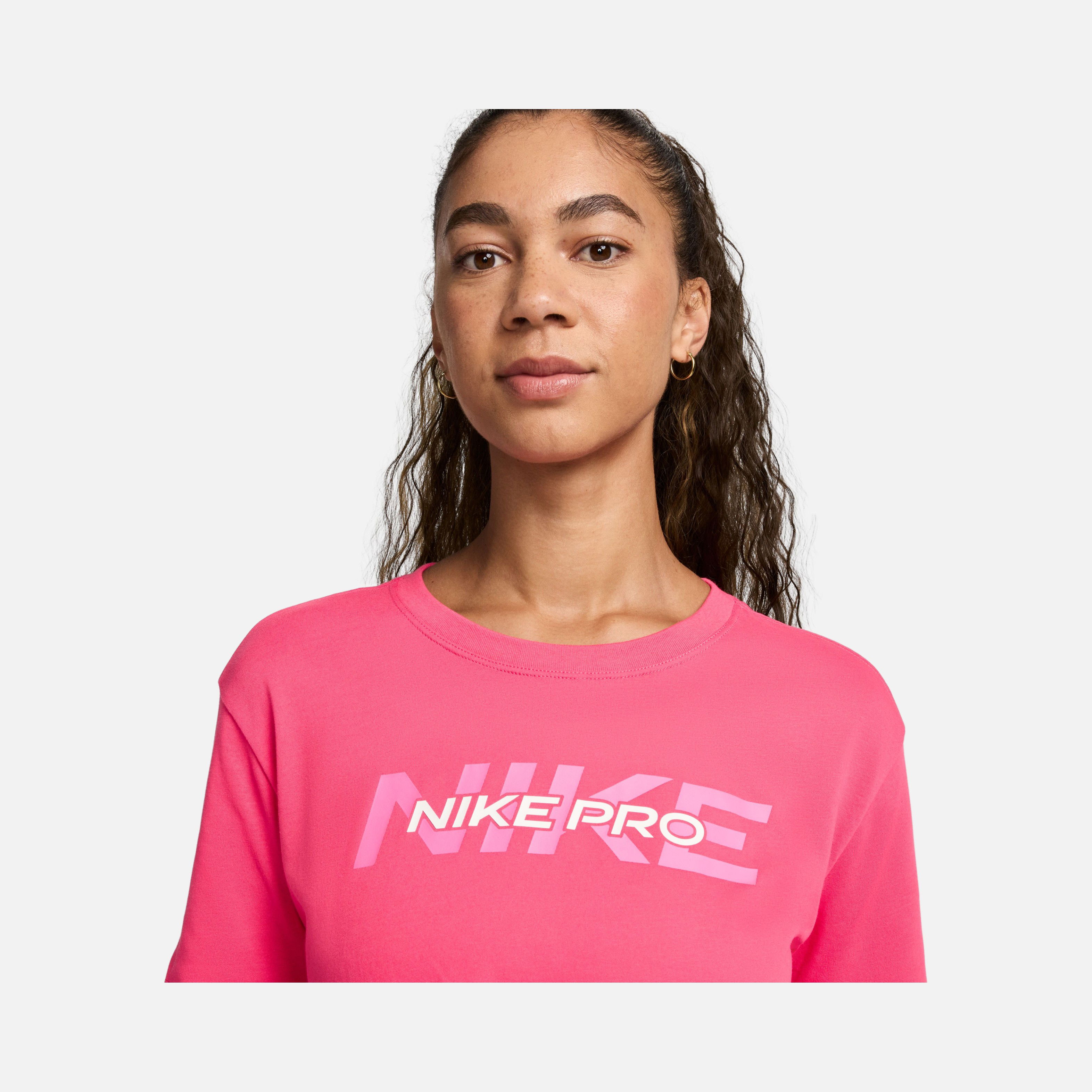 Nike Pro Graphic Cropped Training Short-Sleeve Kadın Tişört