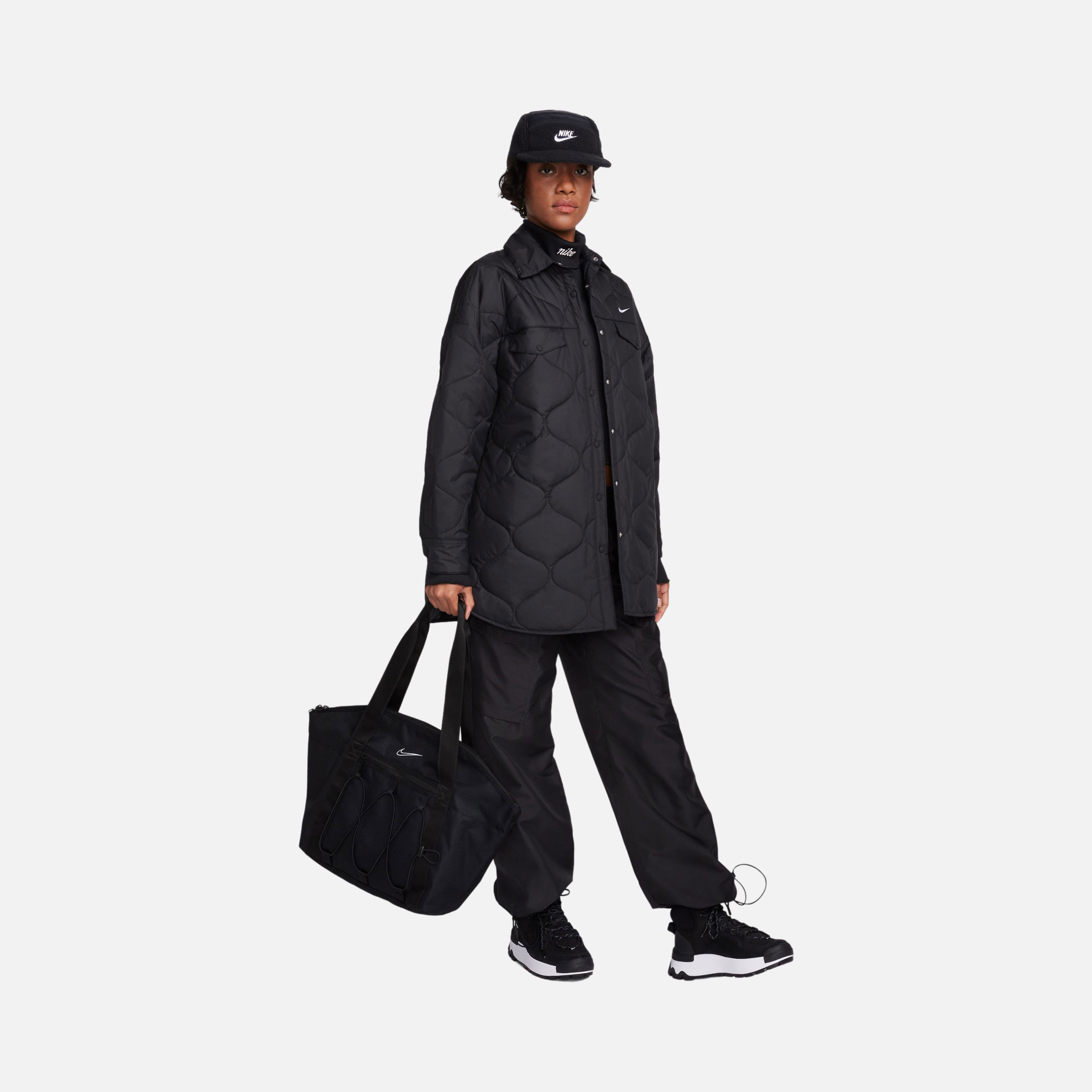 Nike Sportswear Essential Quilted Trench Full-Snap Kadın Ceket