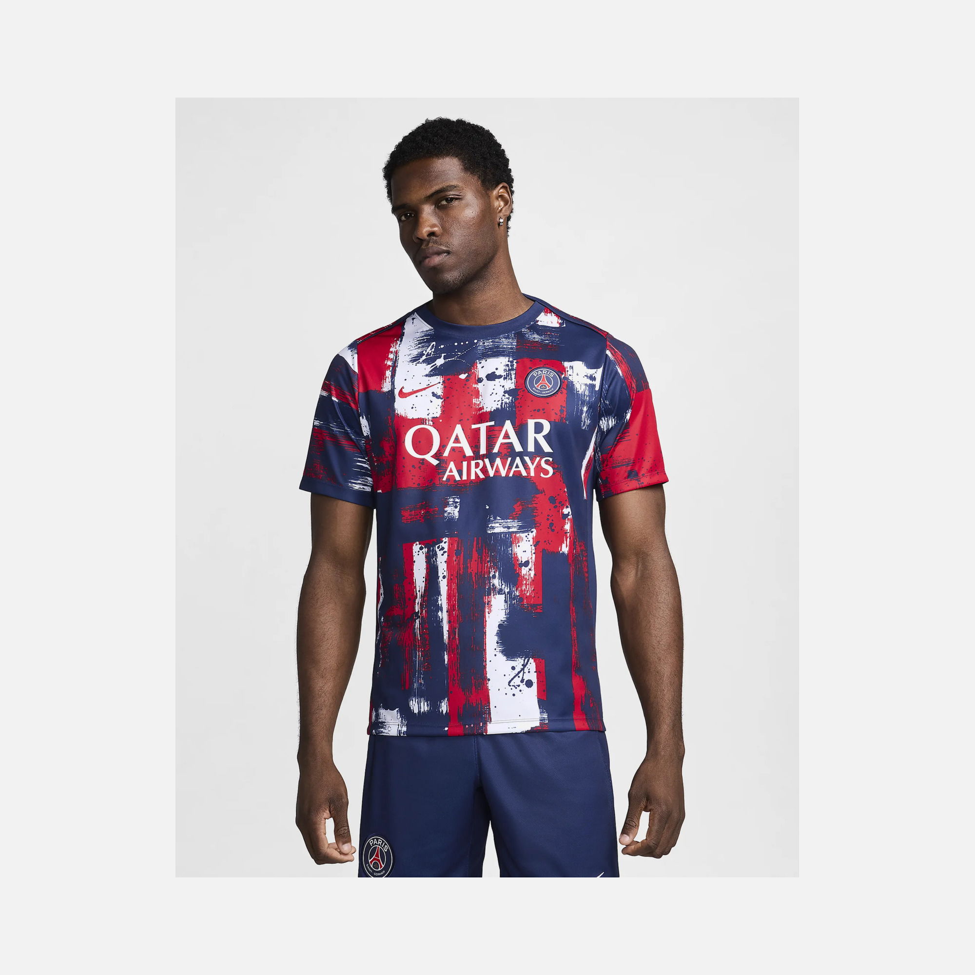 Nike Paris Saint-Germain Academy Pro Home Dri-Fit Football Pre-Match Short-Sleeve Erkek Tişört
