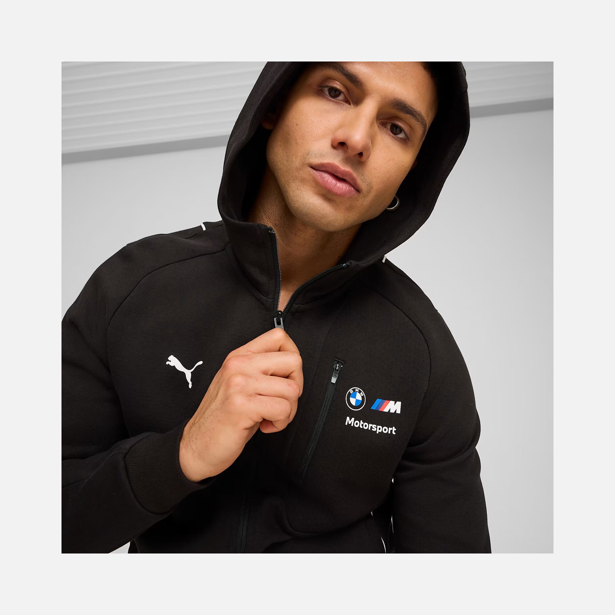 Puma Sportswear BMW M Motorsport FW24 Full-Zip Hoodie Erkek Sweatshirt