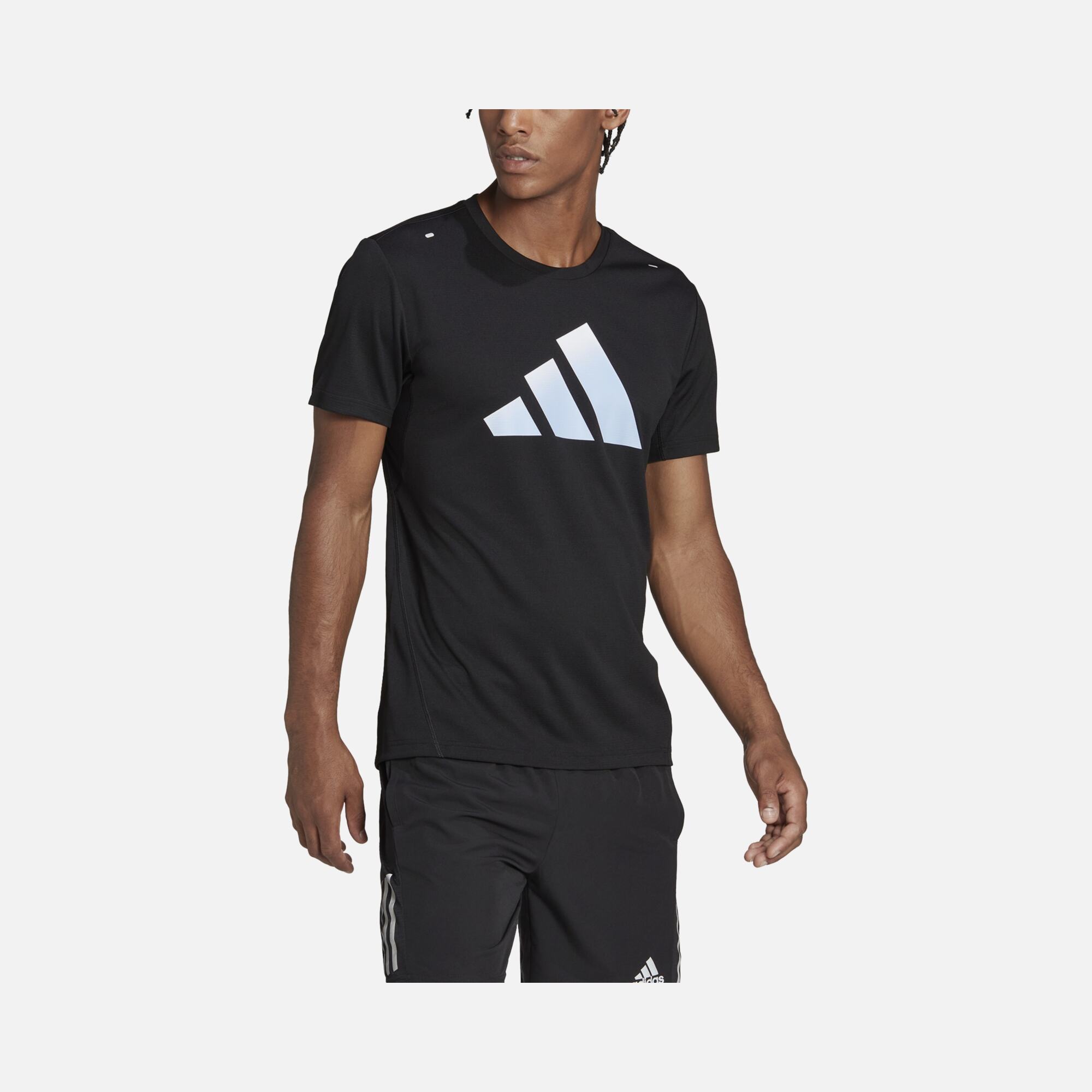 adidas Run Icons 3 Bar Logo Short-Sleeve Erkek Tişört