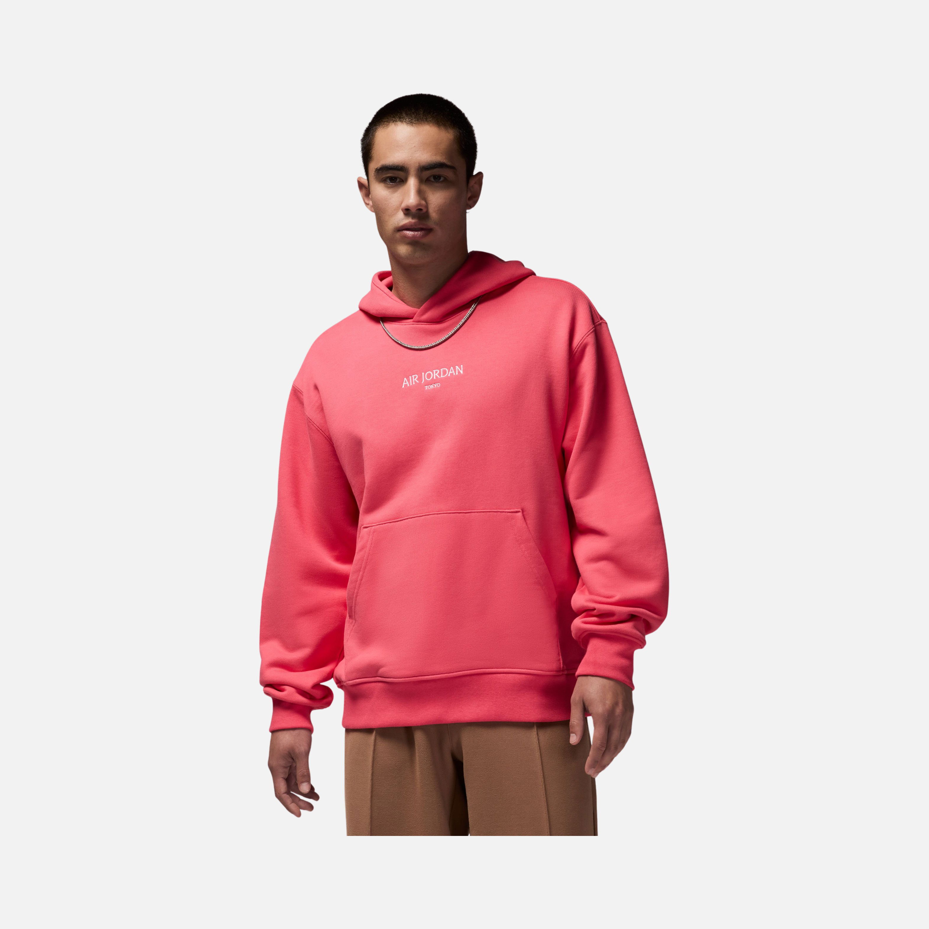 Nike Air Jordan Wordmark Tokyo French Terry Fleece Pullover Hoodie Erkek Sweatshirt