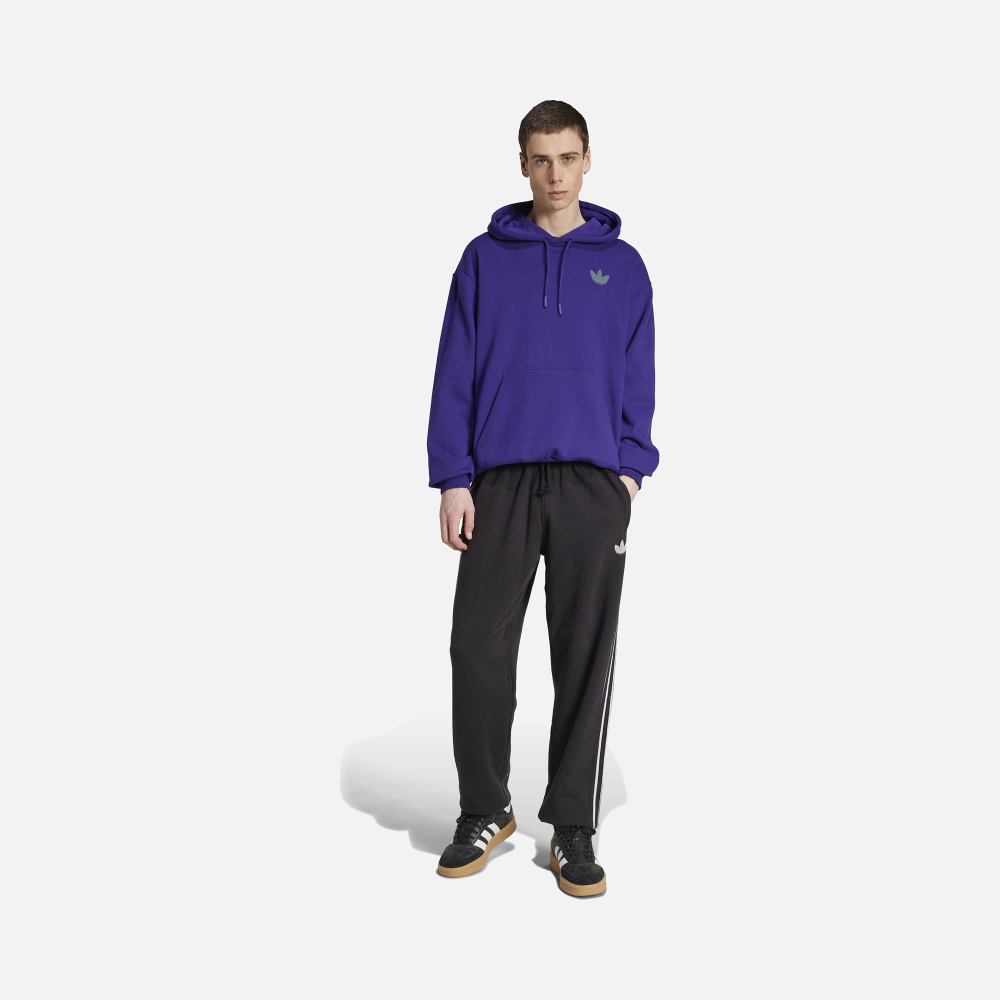 adidas Originals Skeleton 3-Stripes French Terry Fabric Loose Fit Erkek Eşofman Altı