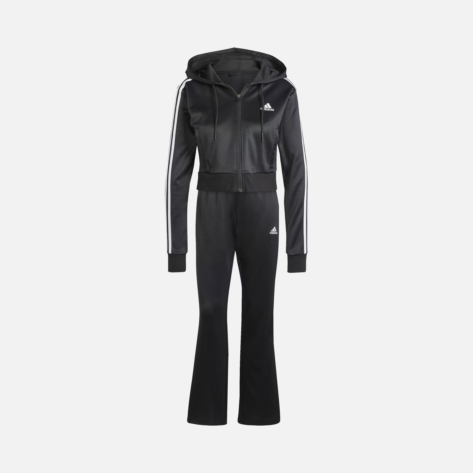 adidas Sportswear Glam Crop Length Top Full-Zip Hoodie Kadın Eşofman Takımı