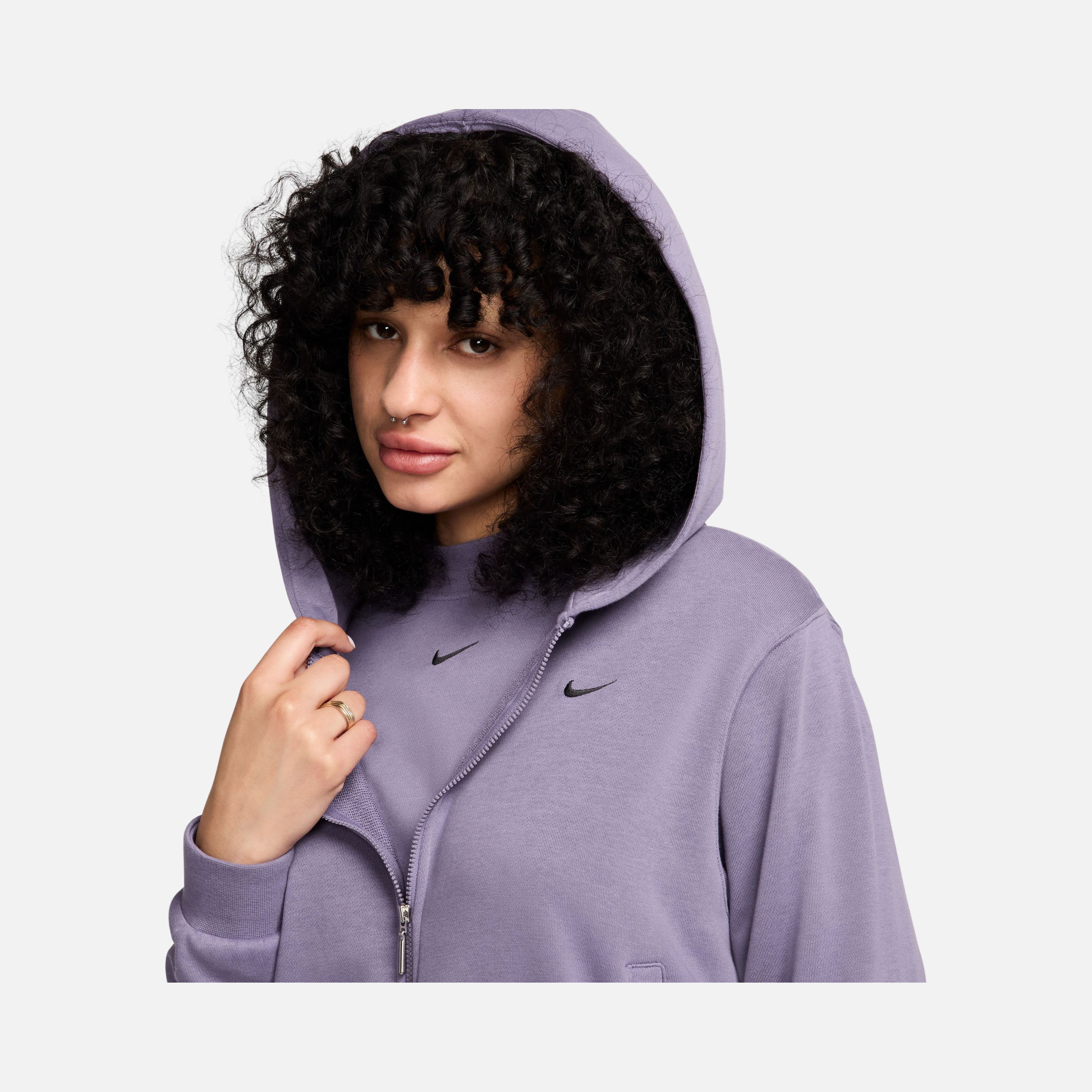 Nike Sportswear Phoenix Fleece Chill French Terry Loose Full-Zip Hoodie Kadın Sweatshirt