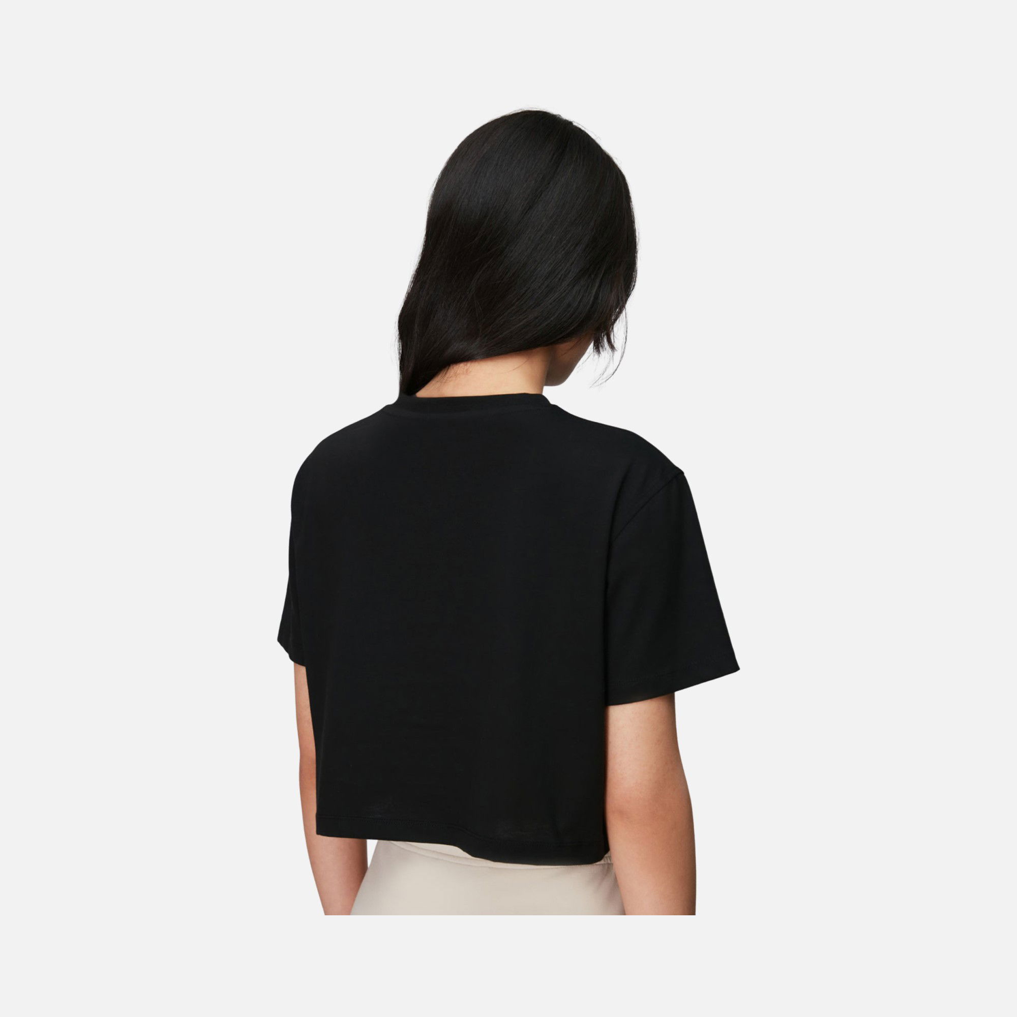 WWF Sportswear Yavru İmparator Penguen Embroidered Cropped Short-Sleeve Kadın Tişört