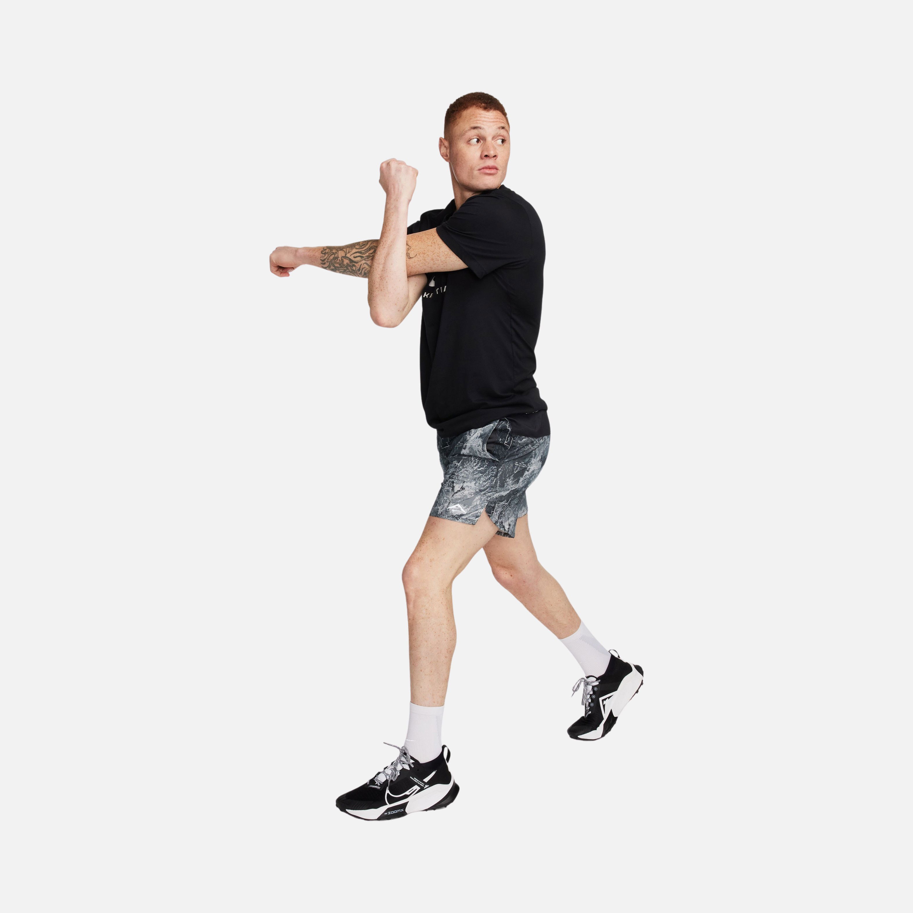 Nike Stride Dri-Fit 7" Brief-Lined All-Over Printed Running Erkek Şort