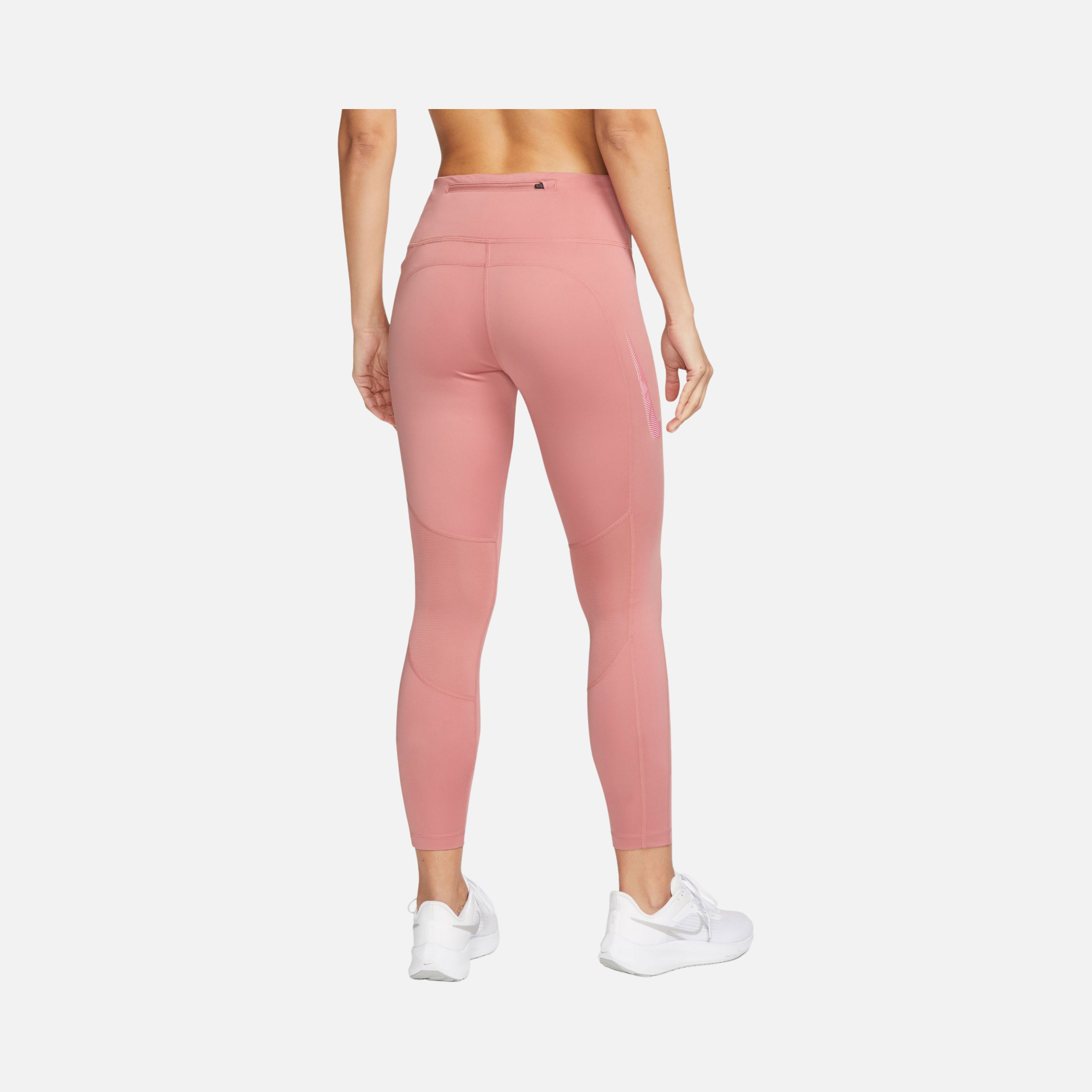Nike Dri-Fit Fast Mid-Rise Swoosh HBR Graphic 7/8 Running Kadın Tayt