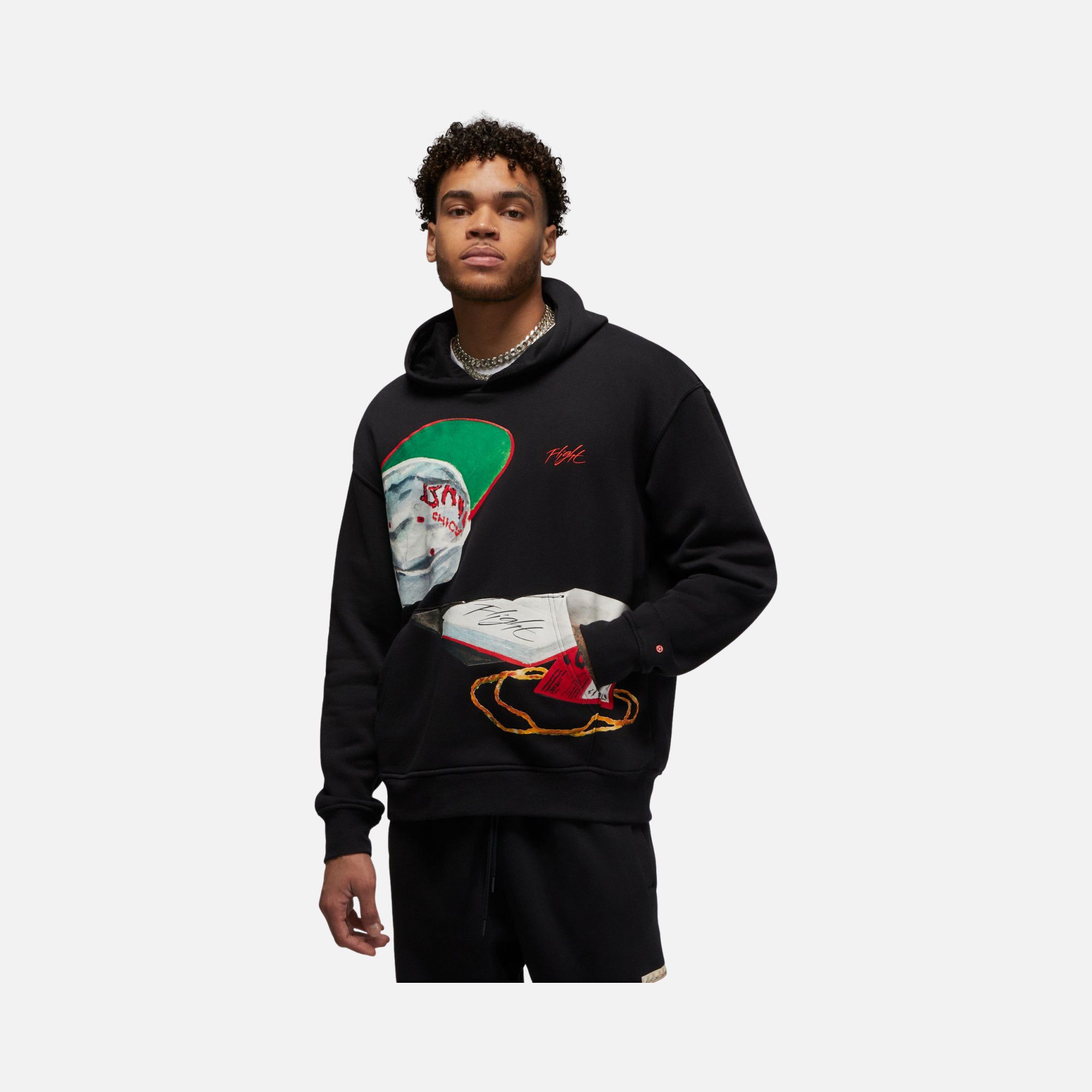Nike Jordan Flight Artist Graphics Fleece Hoodie Erkek Sweatshirt