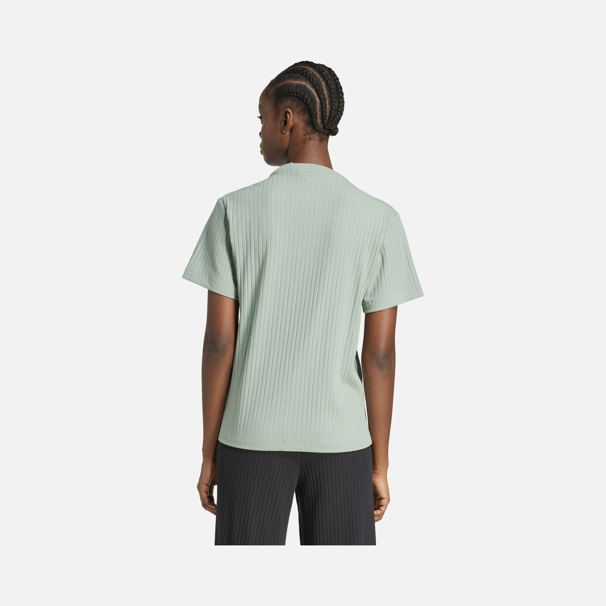 adidas Originals Essentials Wide Ribbed Fabric Texture Short-Sleeve Kadın Tişört