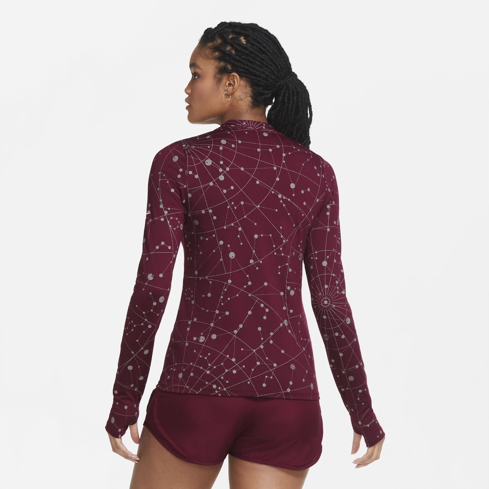 Nike Element Flash Half-Zip Runway Long-Sleeve Top Kadın Tişört