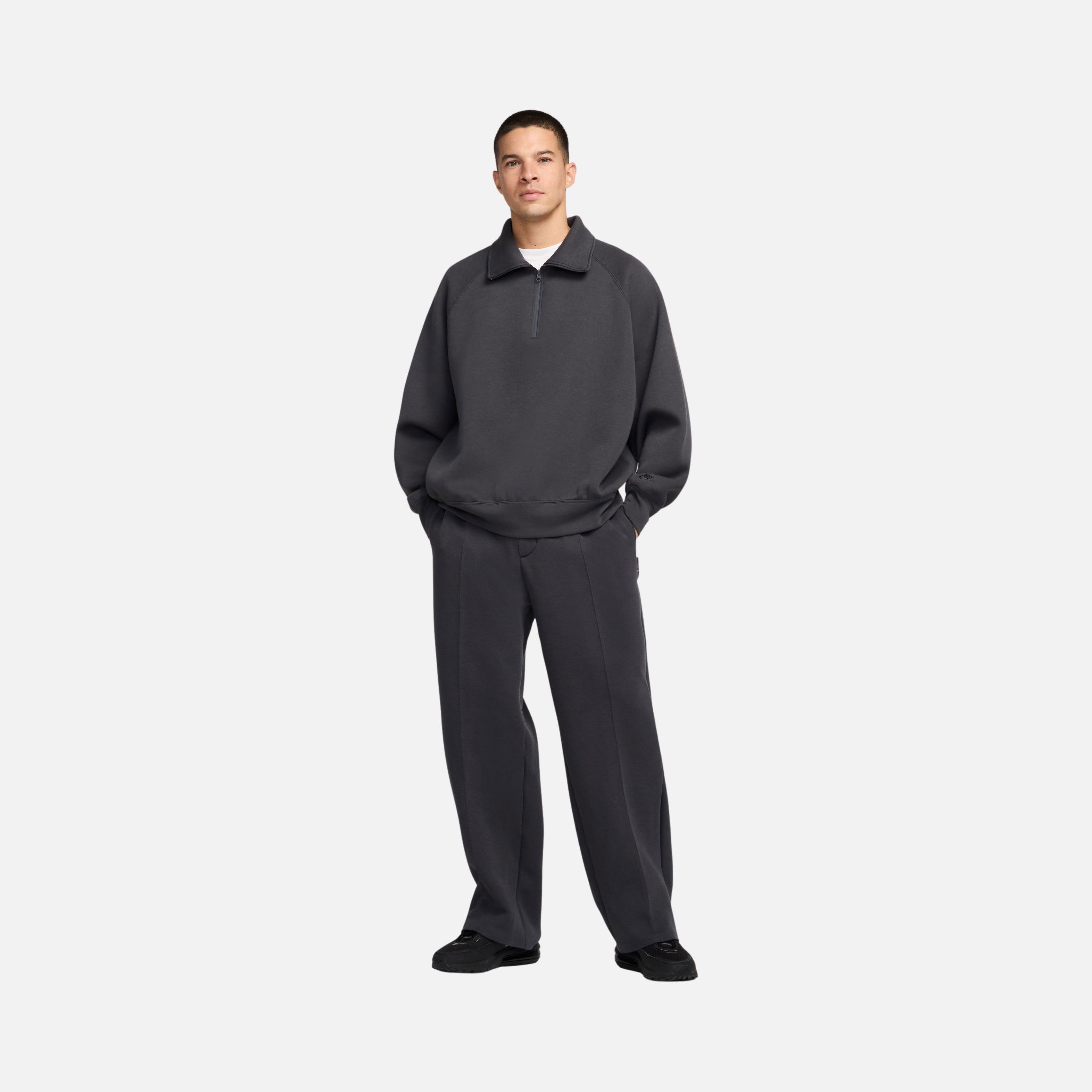 Nike Sportswear Tech Fleece Ribbed Half-Zip Erkek Sweatshirt