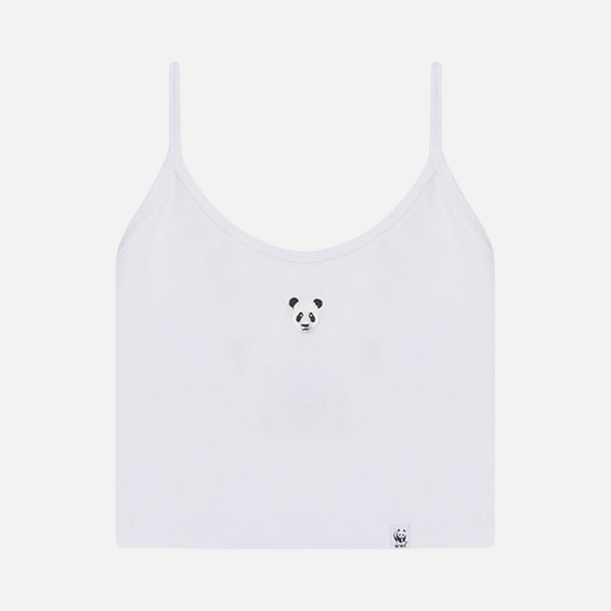 WWF Sportswear Panda Embroidered Cropped Kadın Atlet