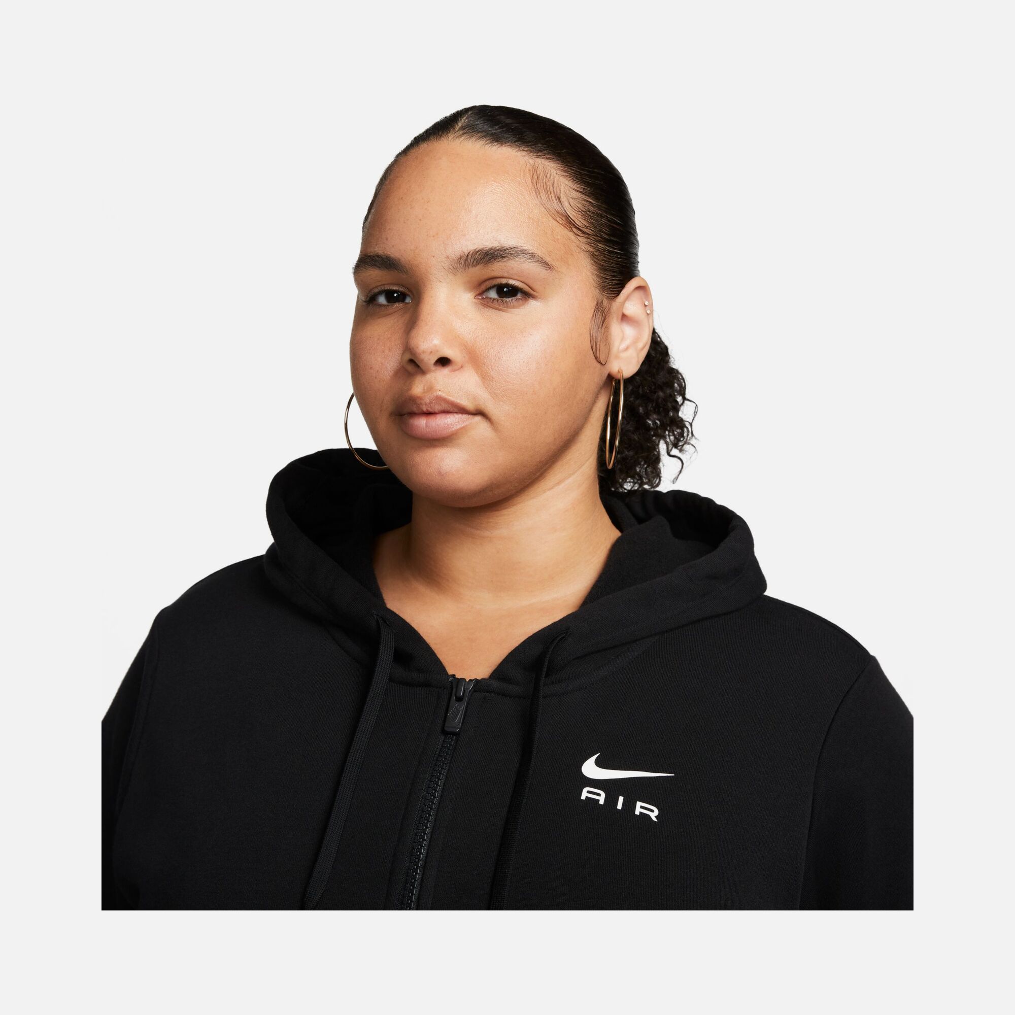 Nike Sportswear Air Graphic Fleece Full-Zip Hoodie (Plus Size) Kadın Sweatshirt