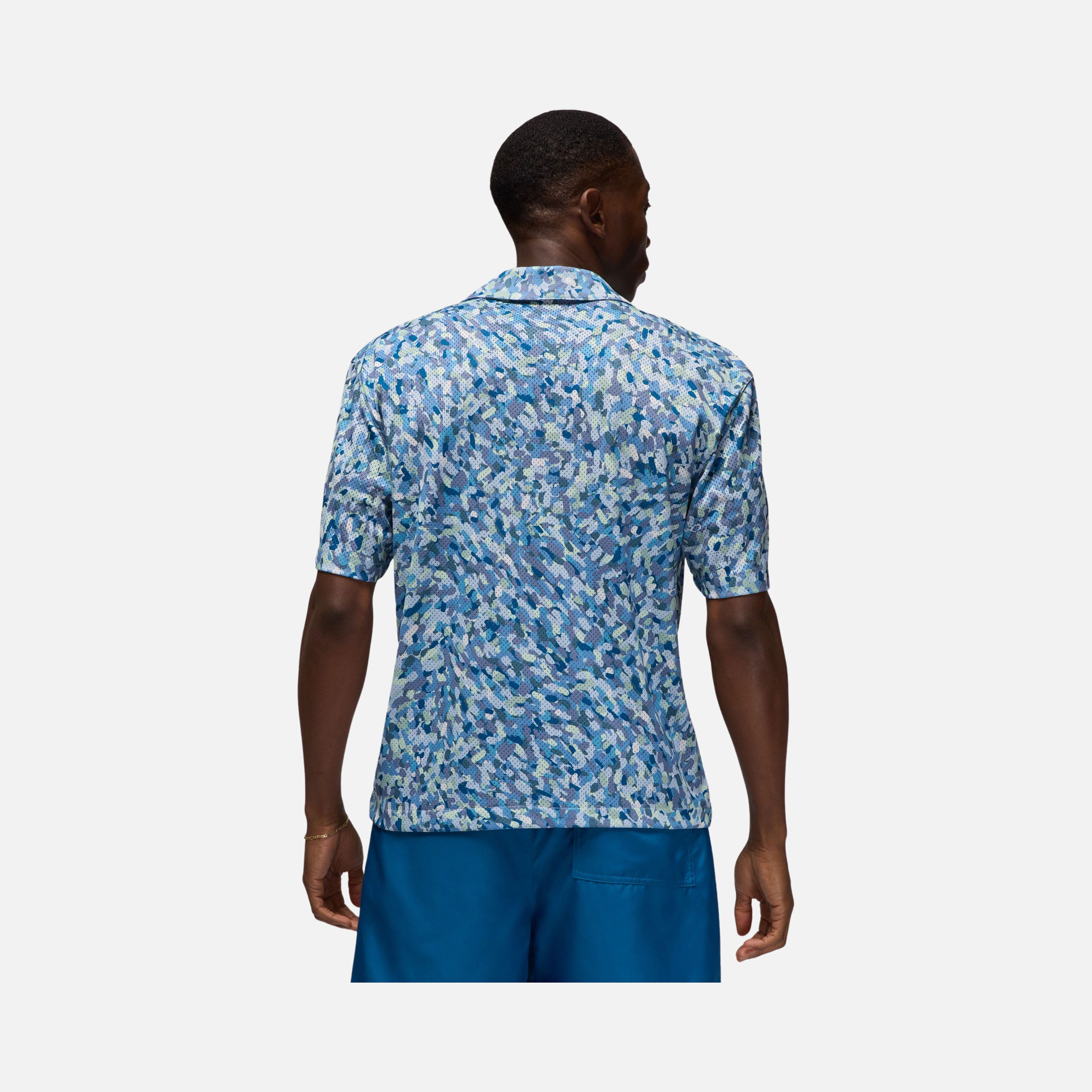 Nike Jordan Essentials Poolside Allover Printed Full-Buttoned Short-Sleeve Erkek Gömlek