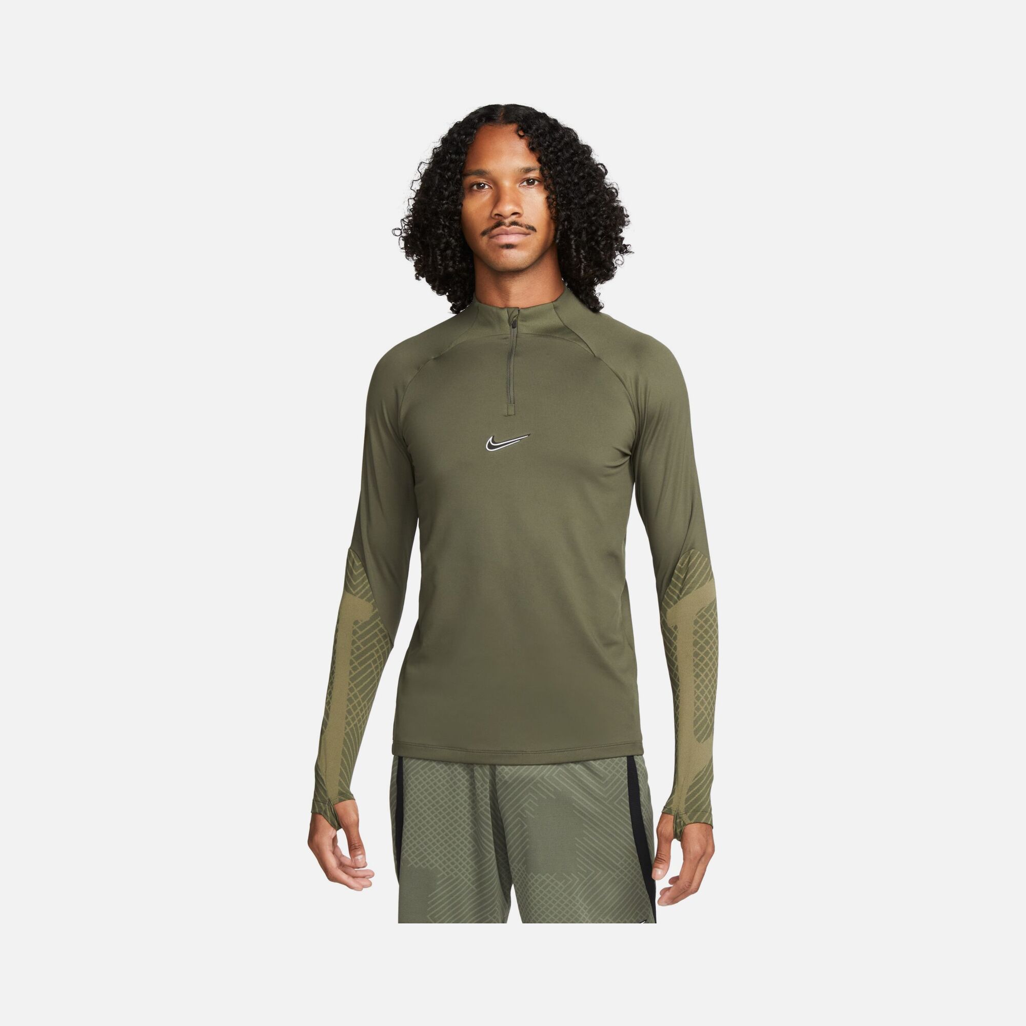 Nike Dri-Fit Strike Football Drill Training Half-Zip Long-Sleeve Erkek Tişört
