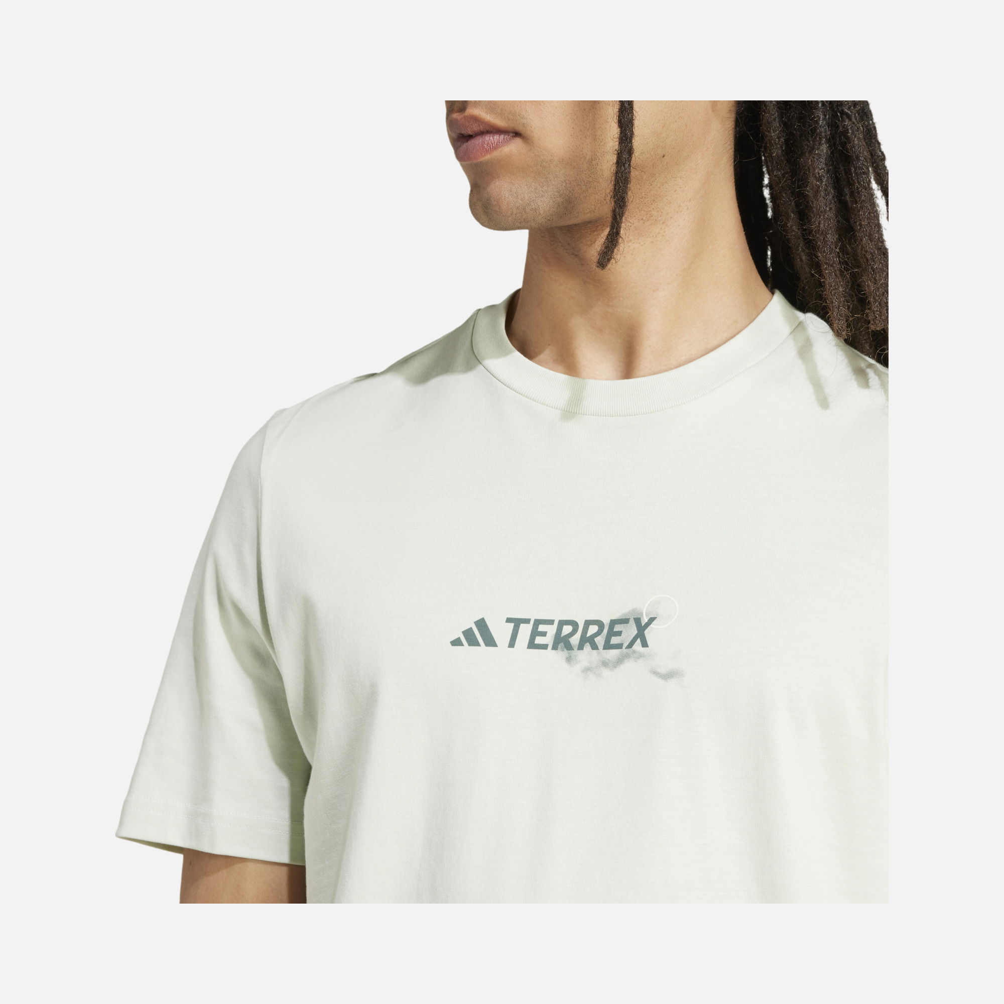 adidas Terrex Run Sun Graphic Hiking Short-Sleeve Erkek Tişört