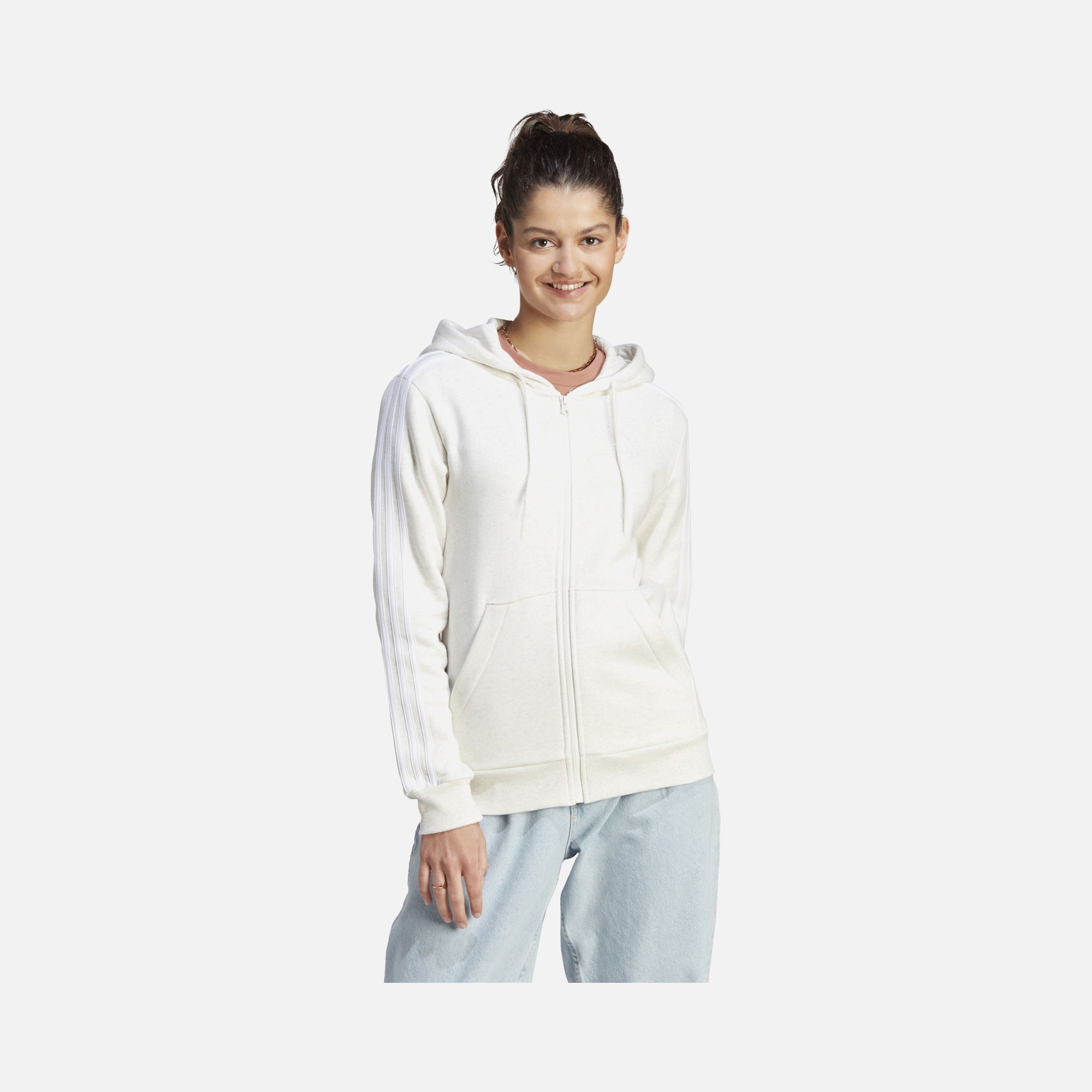 adidas Sportswear 3-Stripes Full-Zip Fleece Kadın Ceket