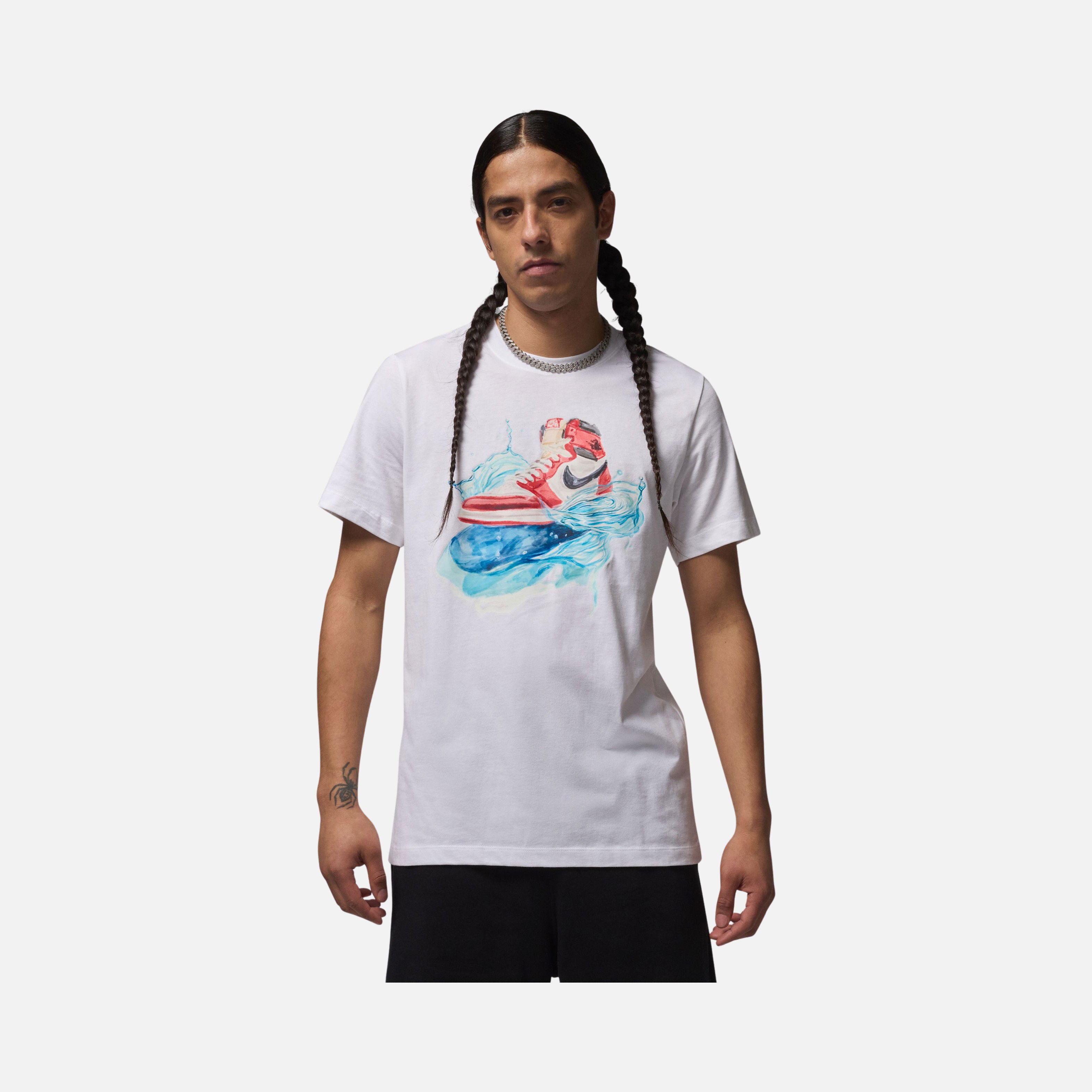 Nike MJ Flt Ess Air Jordan 1 Ss Crew Erkek Tişört