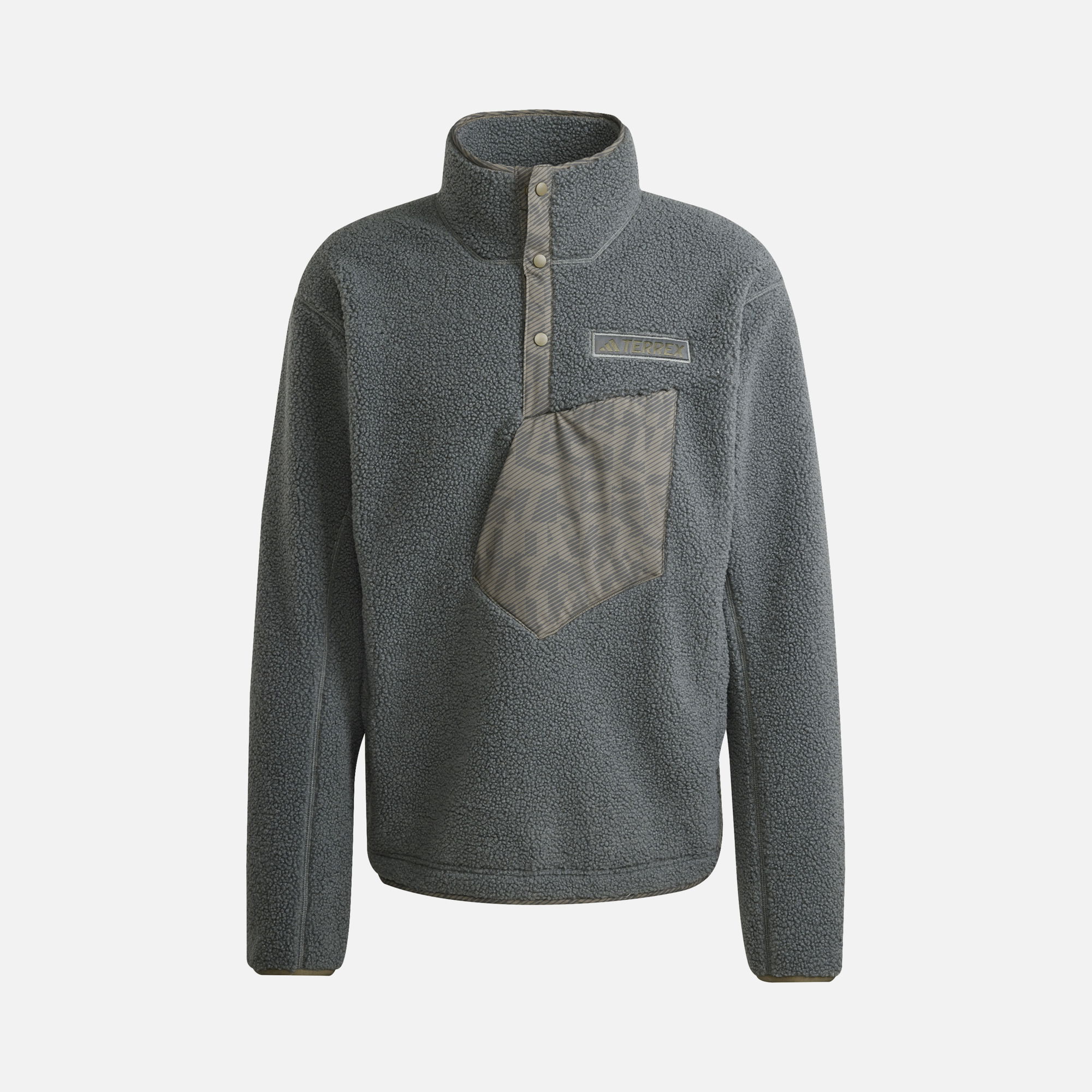 adidas Terrex XPL Faux Fur & Ripstop Fabric Details Pile Snap Hiking Erkek Sweatshirt