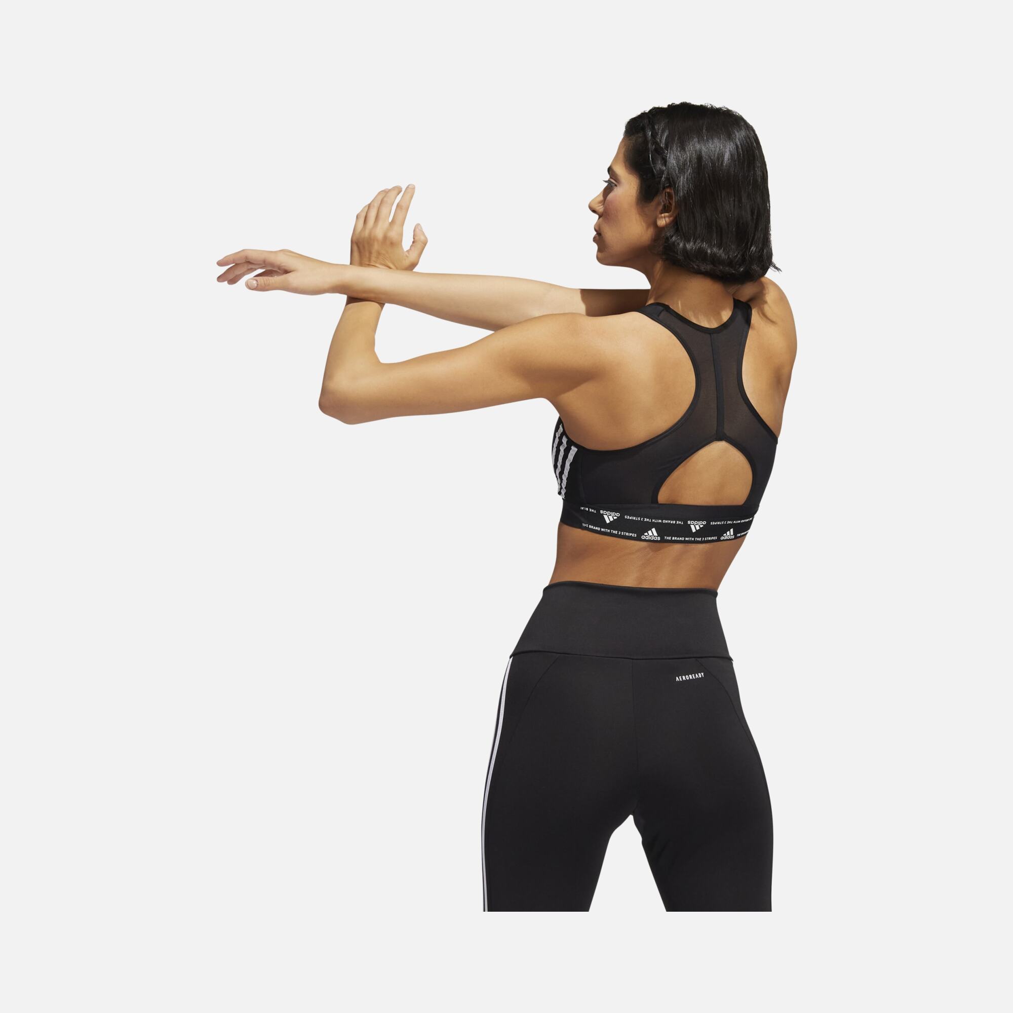 adidas Powerreact Training Medium-Support 3-Stripes Kadın Bra