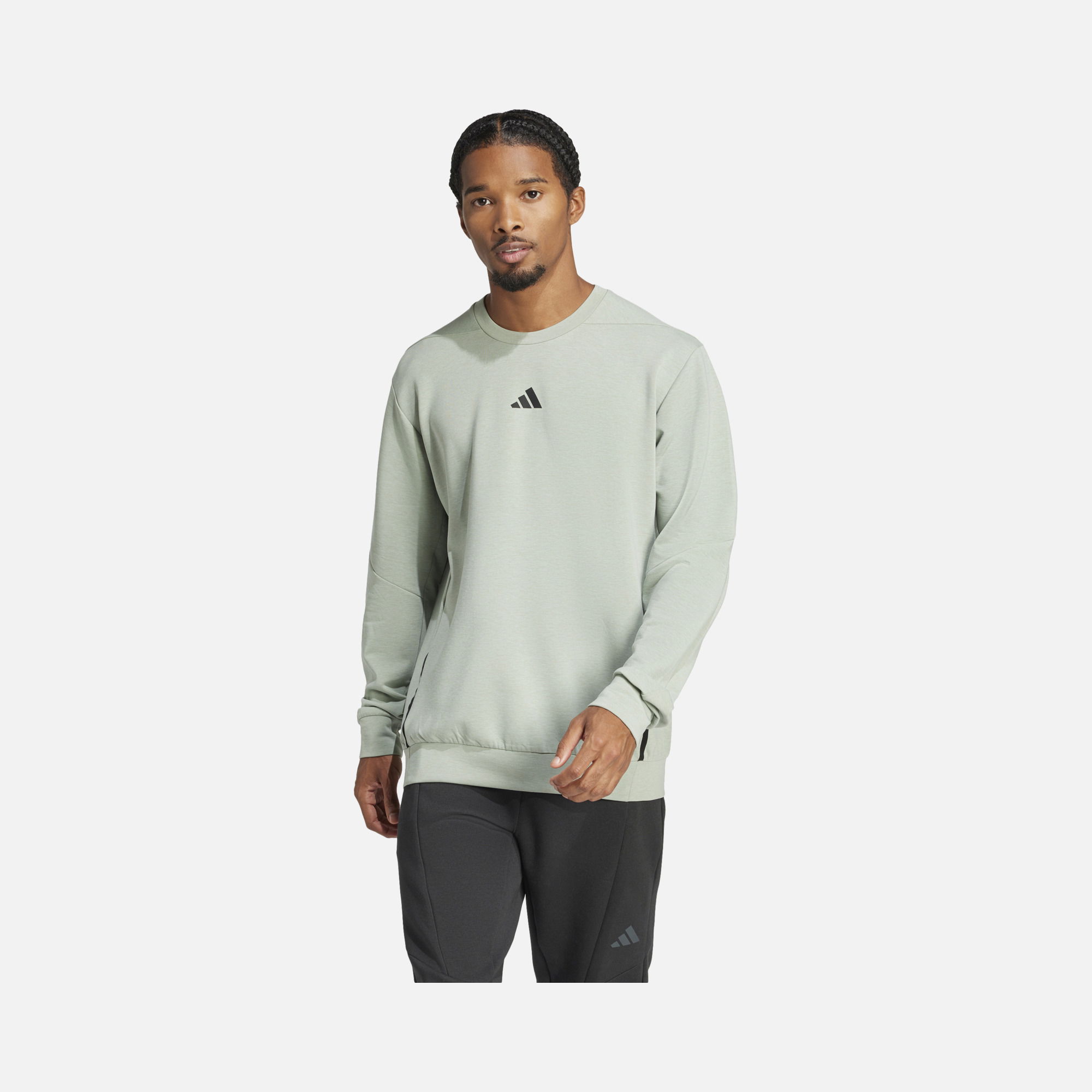adidas AEROREADY Designed for Gym & Training Crew Erkek Sweatshirt