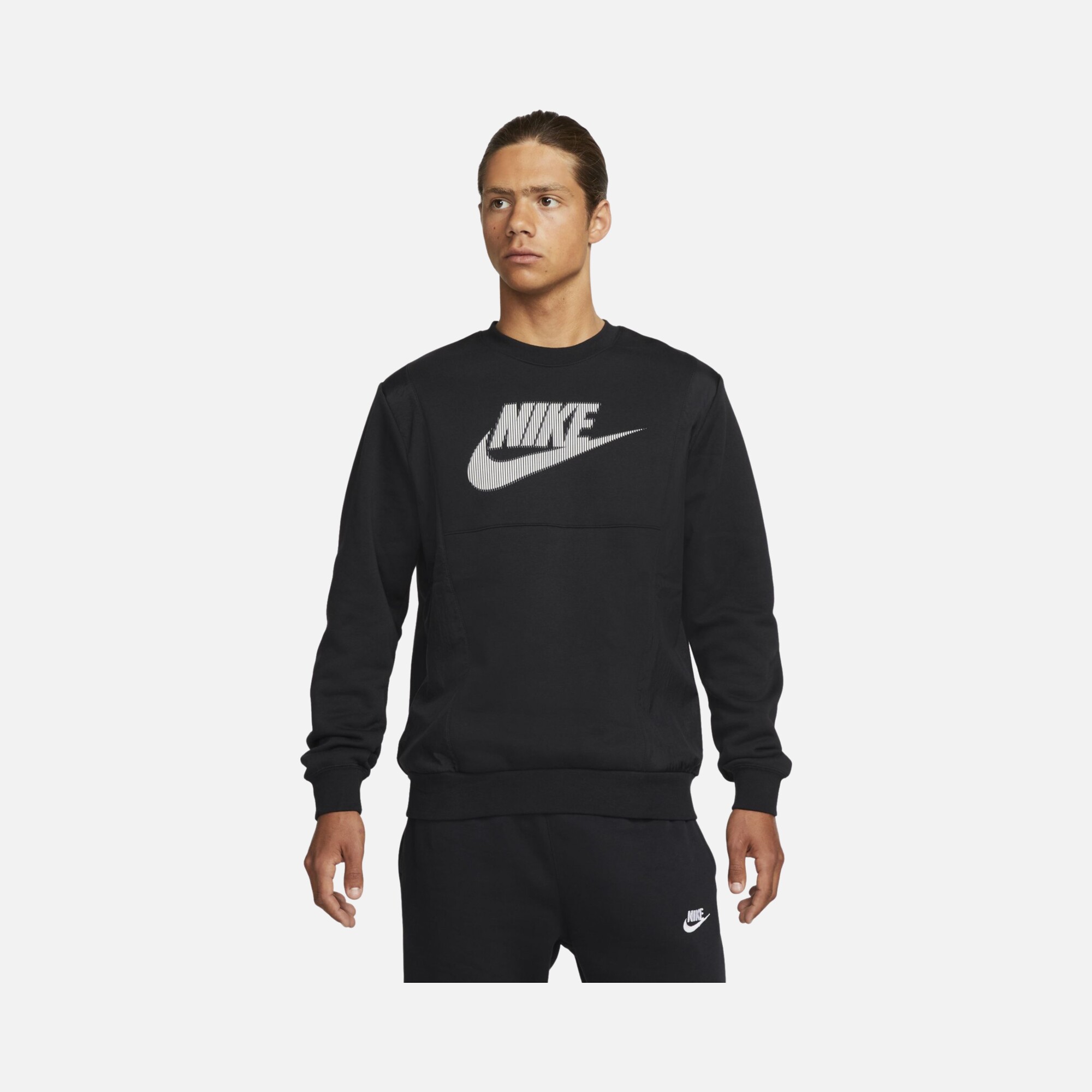 Nike Sportswear Hybrid Fleece Colorblock Erkek Sweatshirt
